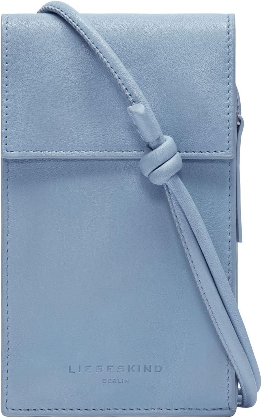 Detalle de Liebeskind Berlin Women's Seasonal NOOS – Mobile Pouch aus geprägtem Lammleder
