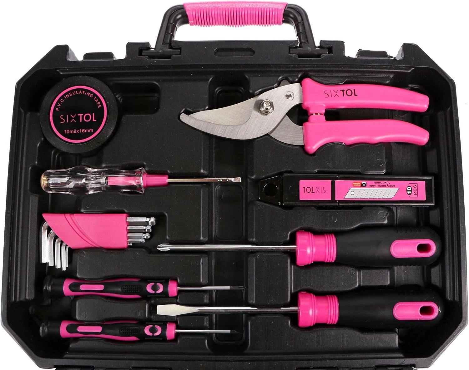 Thumbnail 3 de SIXTOL HOME PINK 88 – zestaw narzędzi domowych w walizce, 88 elementów