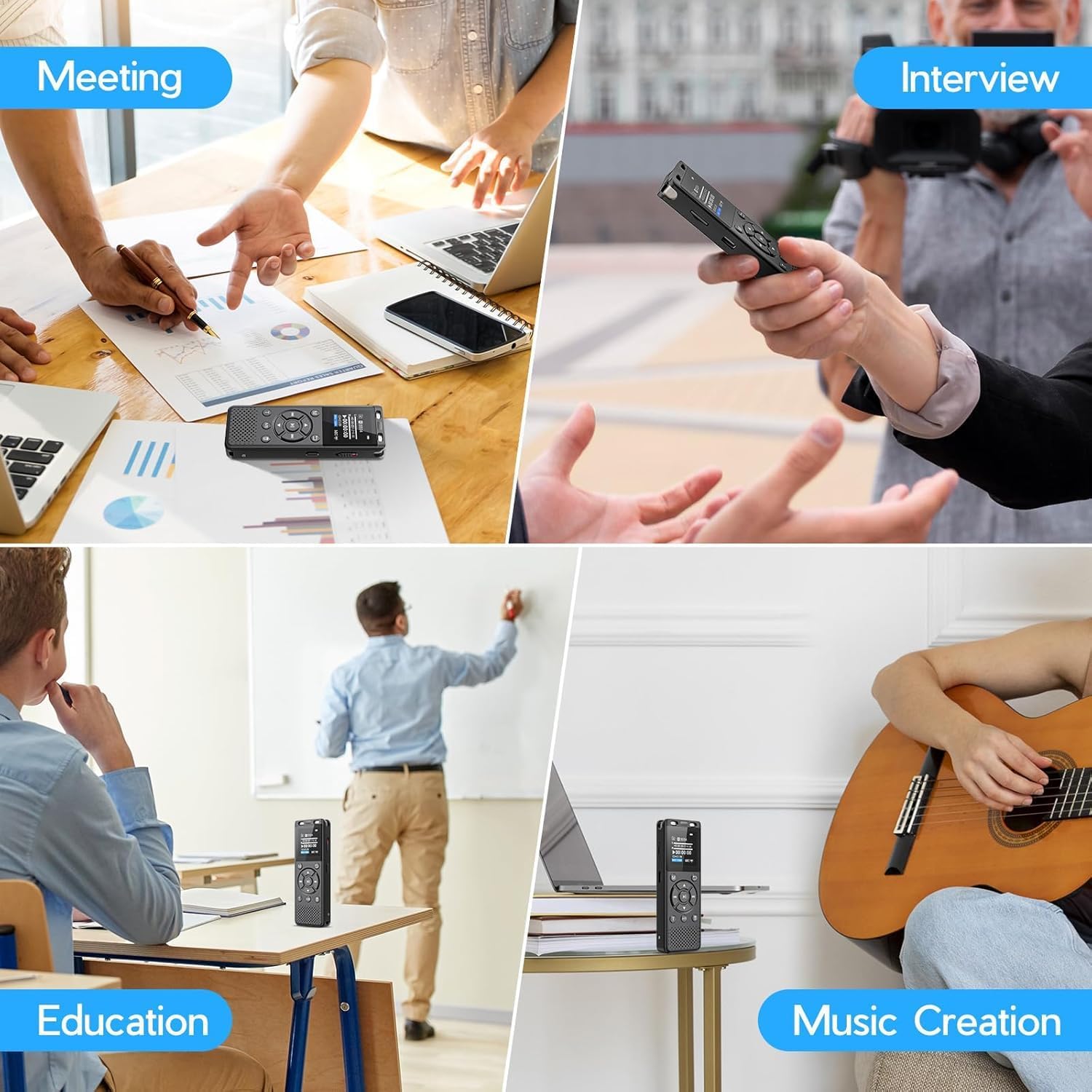 Thumbnail 6 de Tonfarb A12 Digital Voice Recorder, 64GB, Voice Activation and Playback