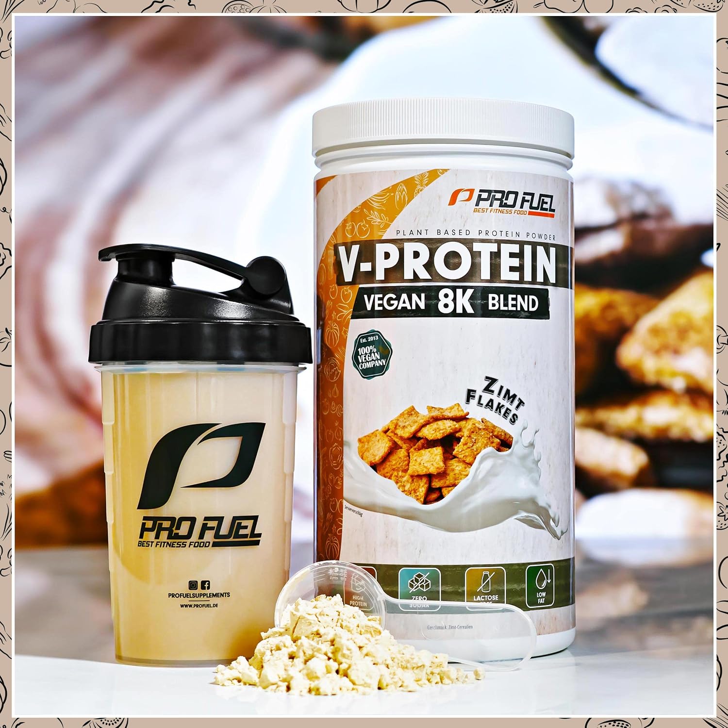 Detalle 2 de Vegan Protein V-Protein 8K Blend 79% Eiweiß 🥛