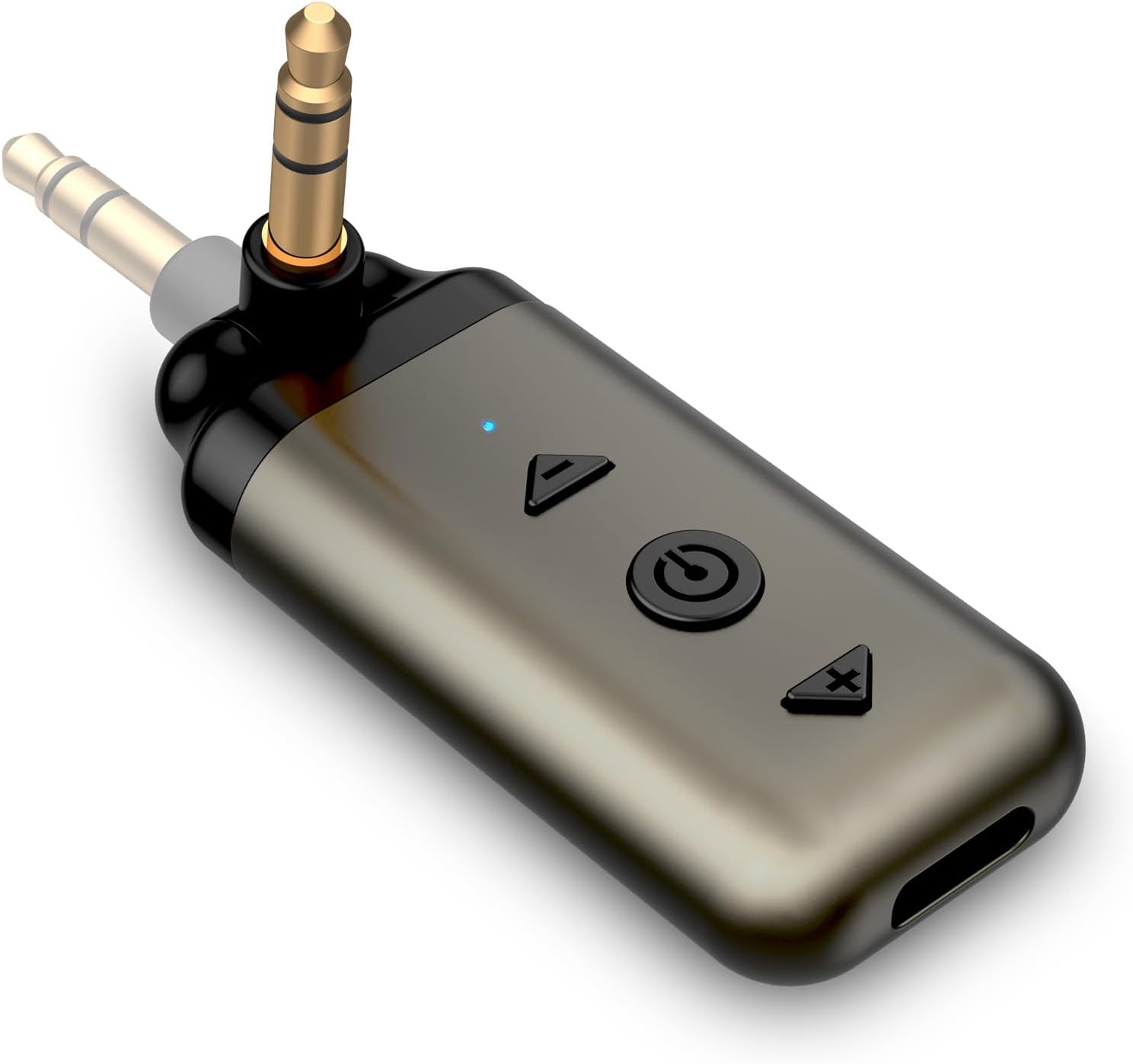 Detalle de HVMLAK Air88 Aux Bluetooth 5.4 Adapter Auto – kabelloses Audio für unterwegs, rotierender 3.5 mm Anschluss