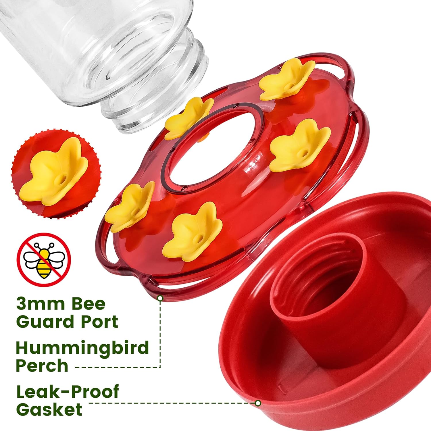 Thumbnail 2 de Hummingbird Feeders 15 Ounces 2-Pack with Ant Moat 🐦