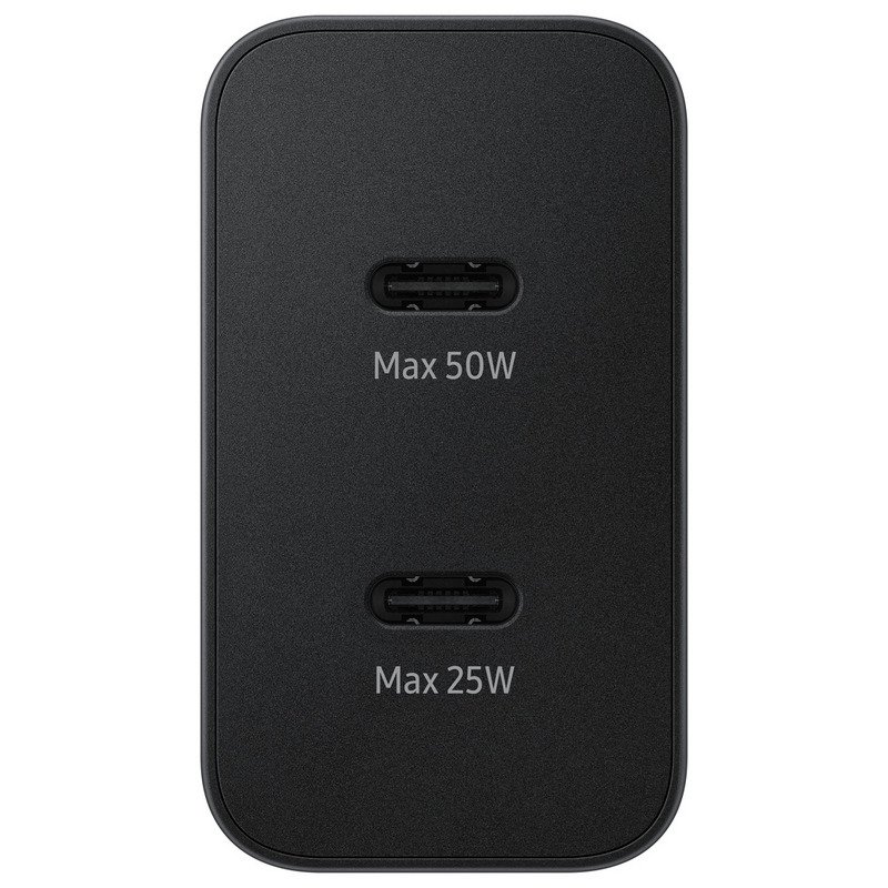 Detalle de Samsung Cargador USB-C 50W con Carga Rápida (Negro) – Duo 50W de Samsung