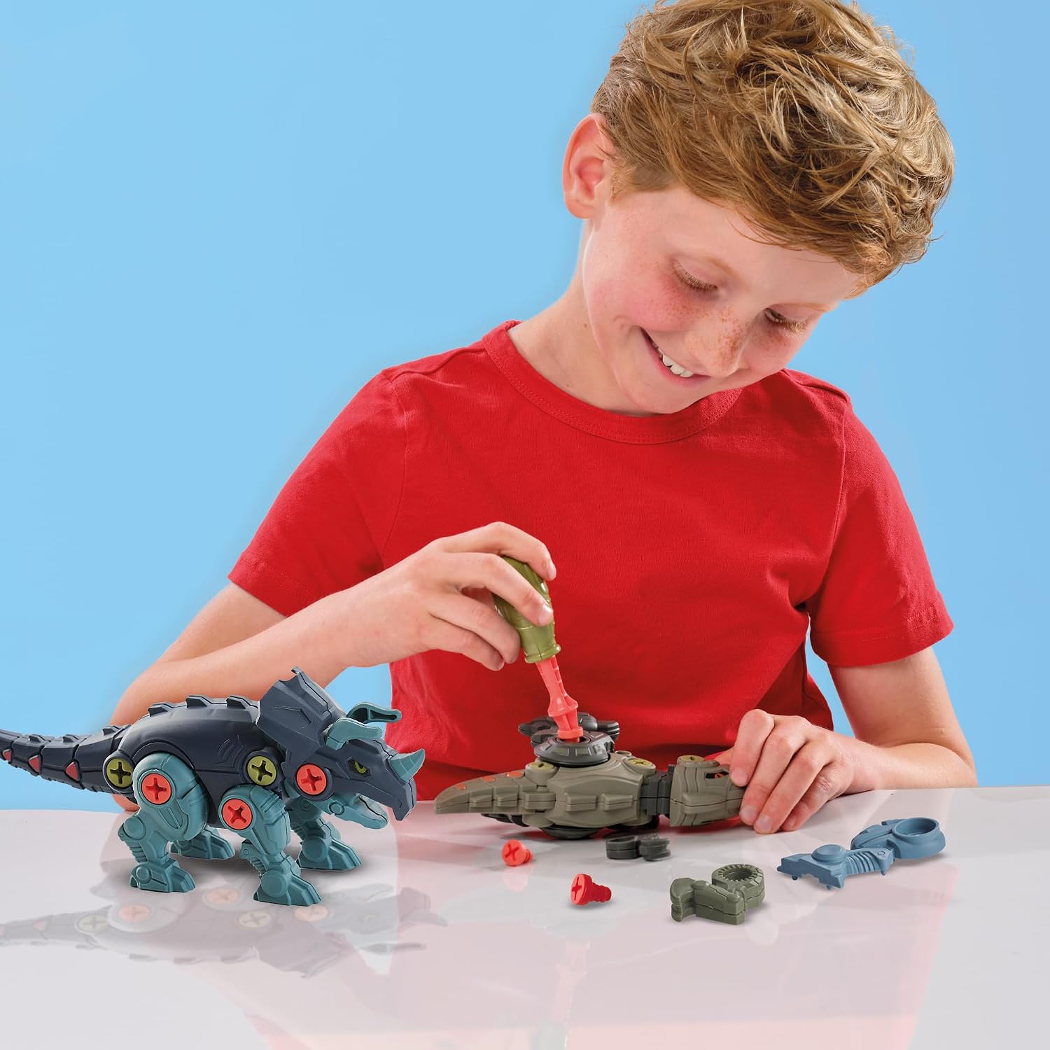 Thumbnail 2 de SES Creative 14291 dino-schroefbouwset met T-Rex en Triceratops
