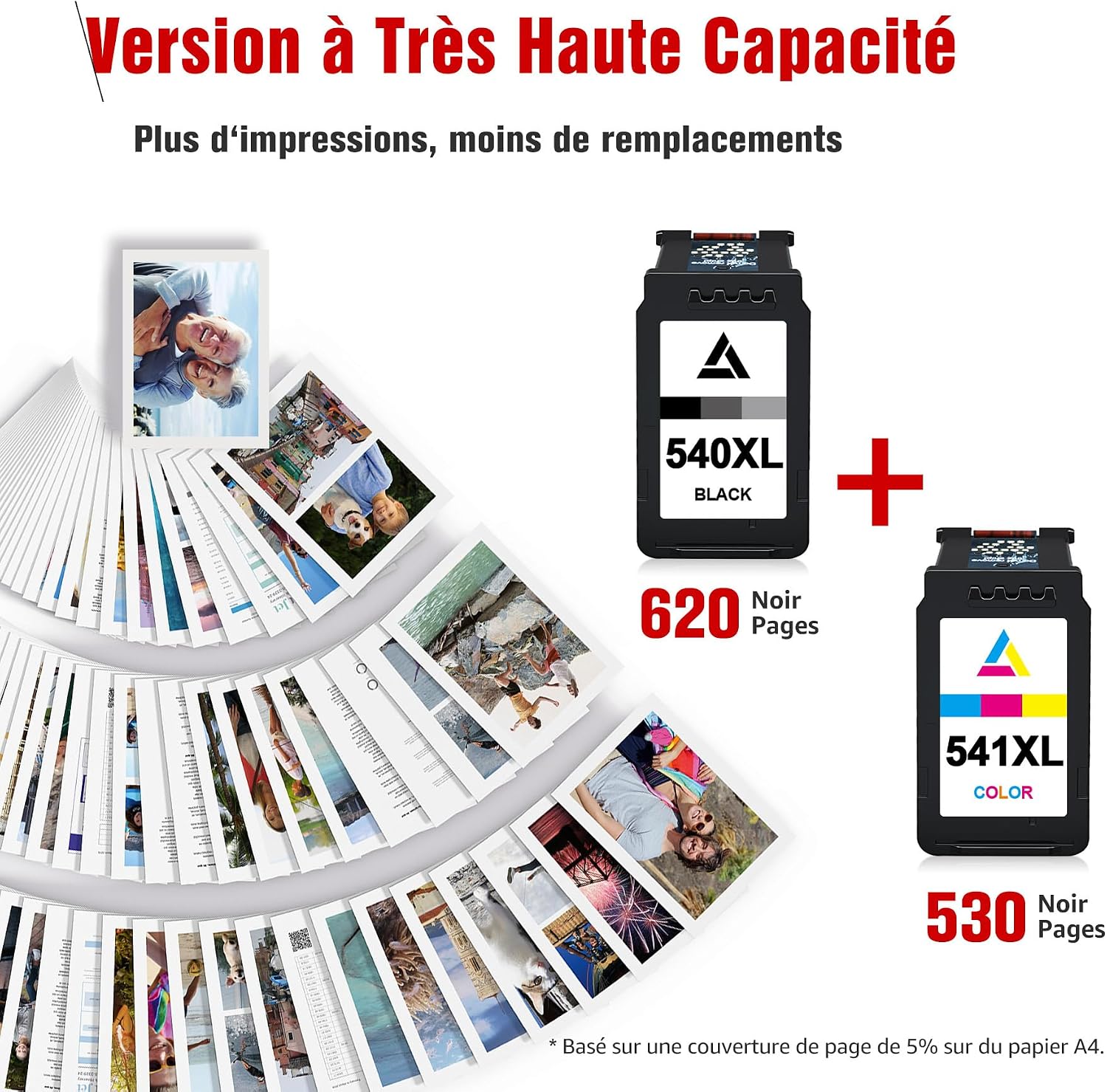 Detalle de STAROVER 540XL et 541XL compatibles Canon – Encre noire et couleur pour MG3600, TS5150 et plus