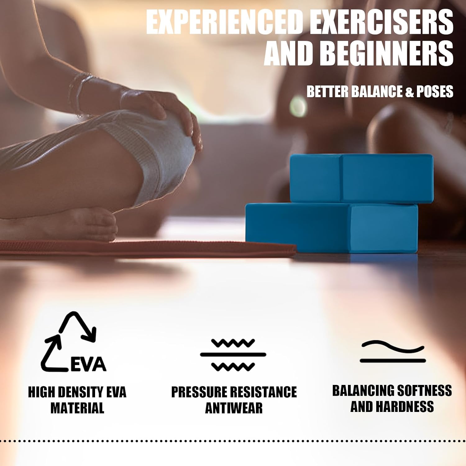 Thumbnail 4 de Septo septo Yoga Blocks, 2-Pack High-Density EVA Foam, 9 x 6 x 3 in