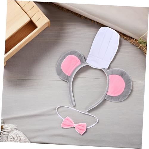 Thumbnail 8 de Kisangel 4-Piece Mouse Ears Headband Costume Set, Grey Plush