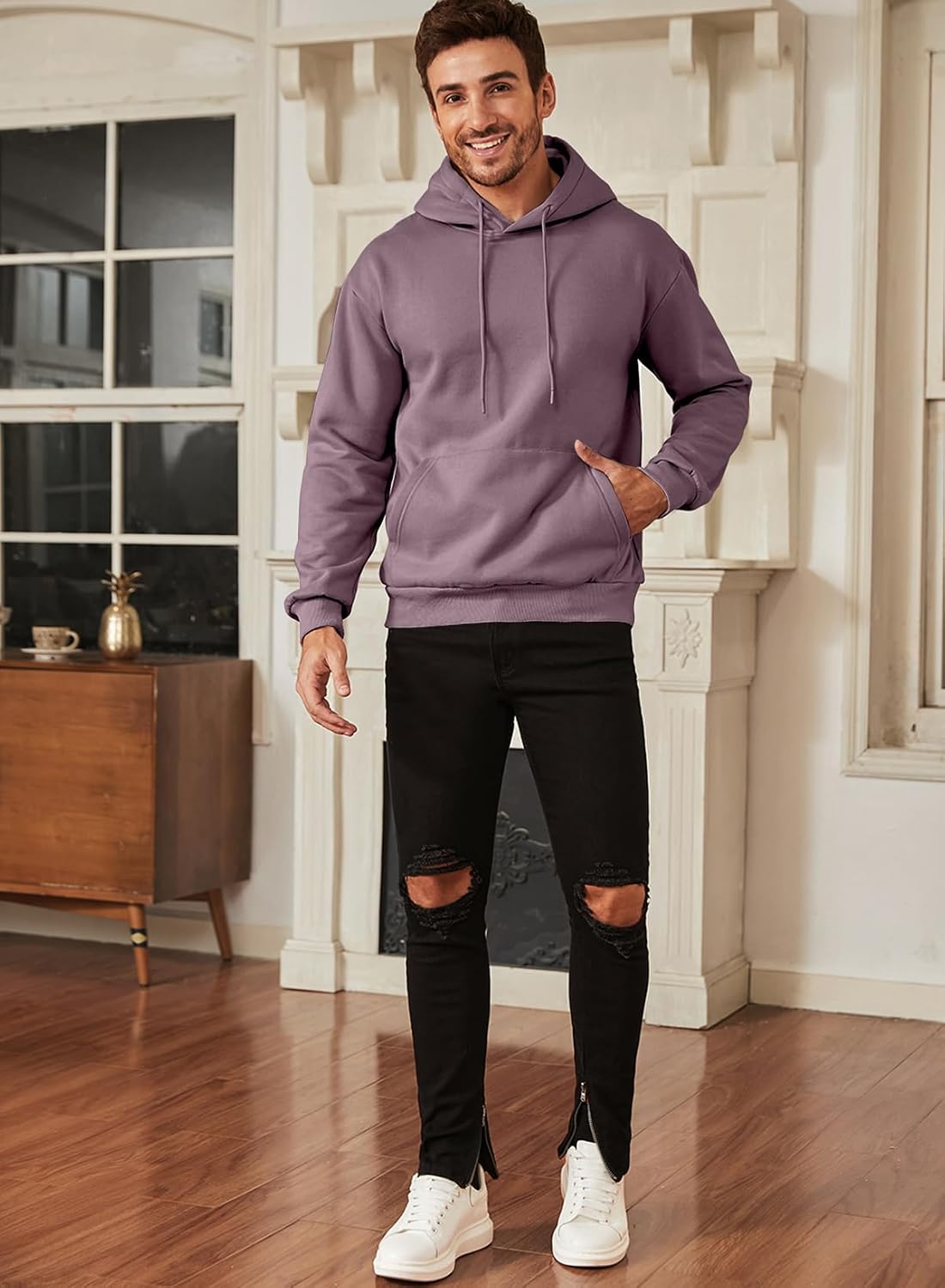 Thumbnail 5 de JMIERR Hoodie Herren Freizeit Pullover