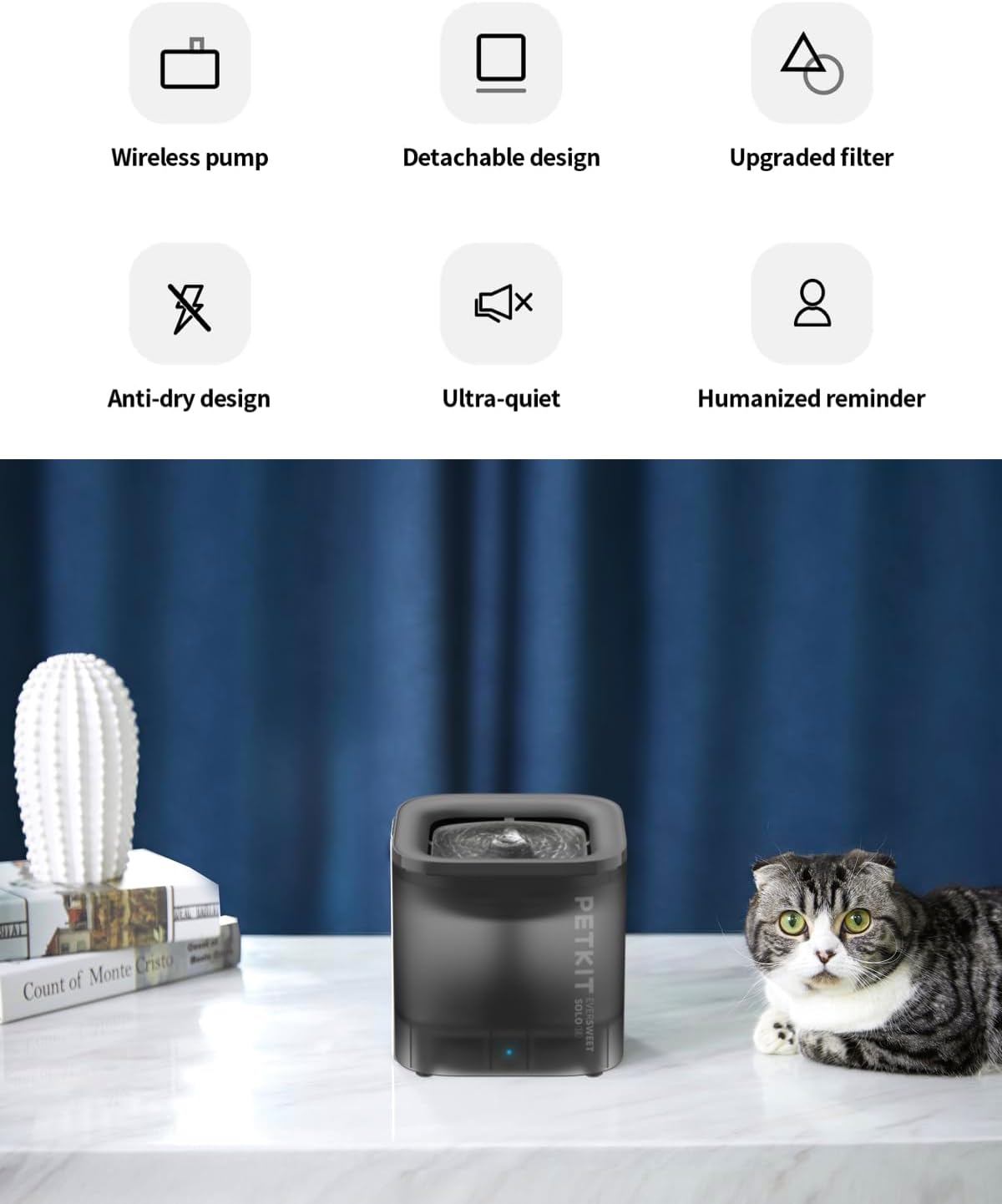 Detalle 2 de PETKIT Eversweet Solo SE Cat Fountain 1.85L