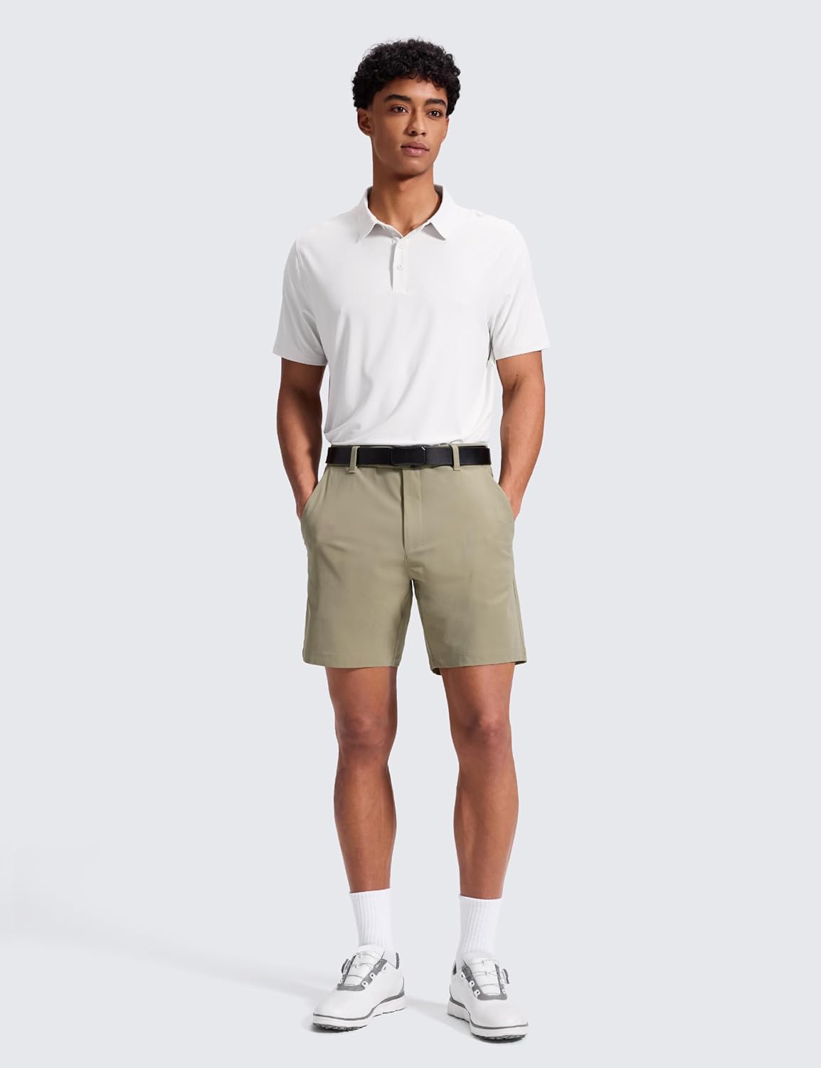 Detalle de CRZ YOGA Pantaloncini da Golf Comfort da Uomo (7/9 pollici) con Tasche – Comfort day-to-day