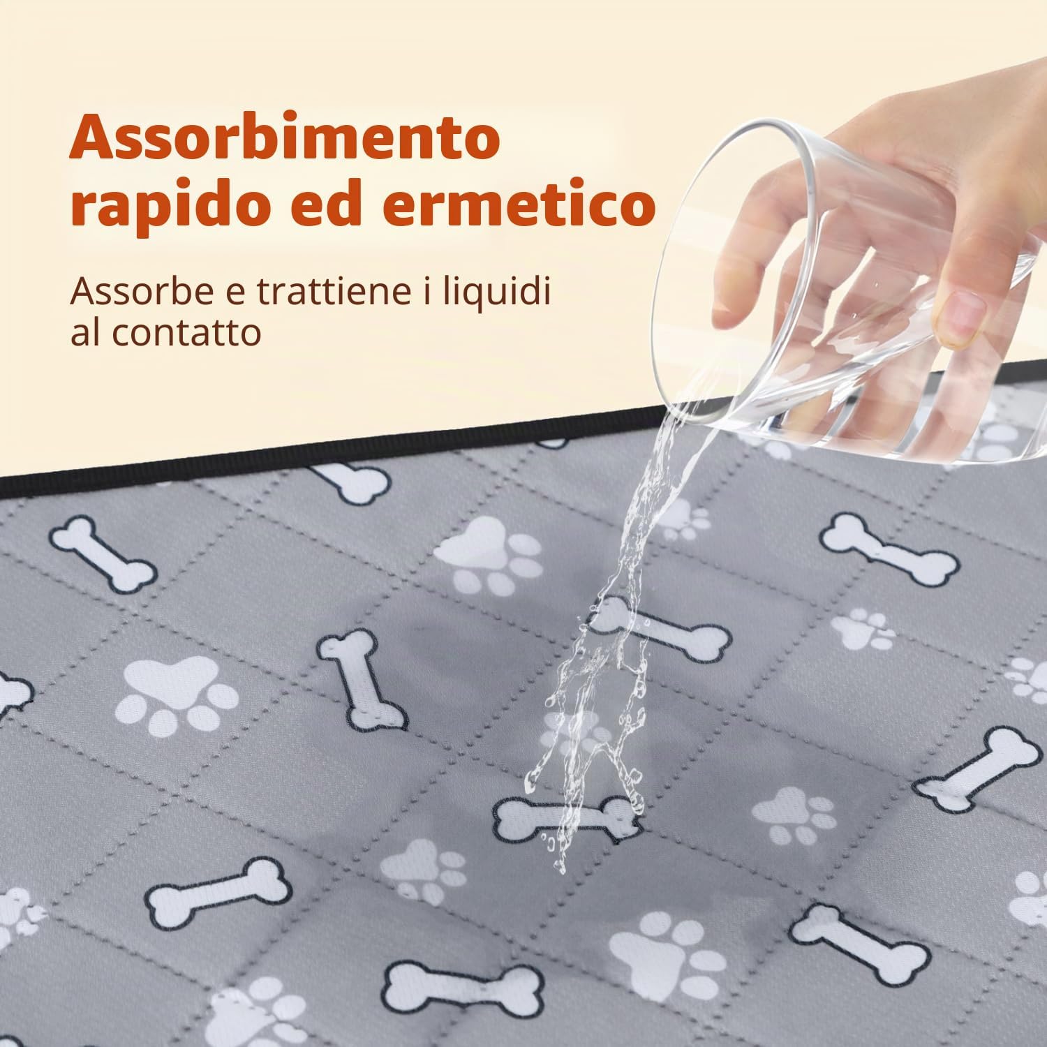 Thumbnail 2 de Nobleza 2 Pezzi Tappetini Lavabili per Cani 90 x 60 cm – Riutilizzabili, Antiscivolo e Assorbenti