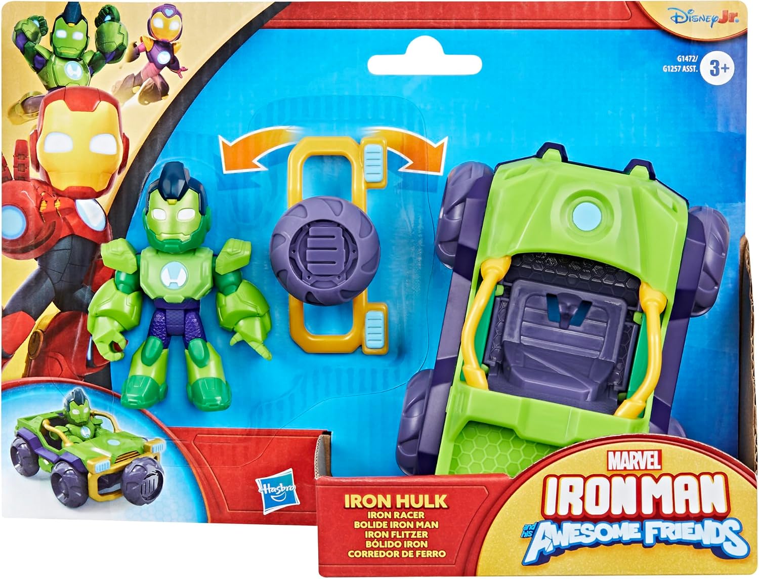 Detalle 2 de Marvel Iron Hulk 7,5 cm figurine et véhicule