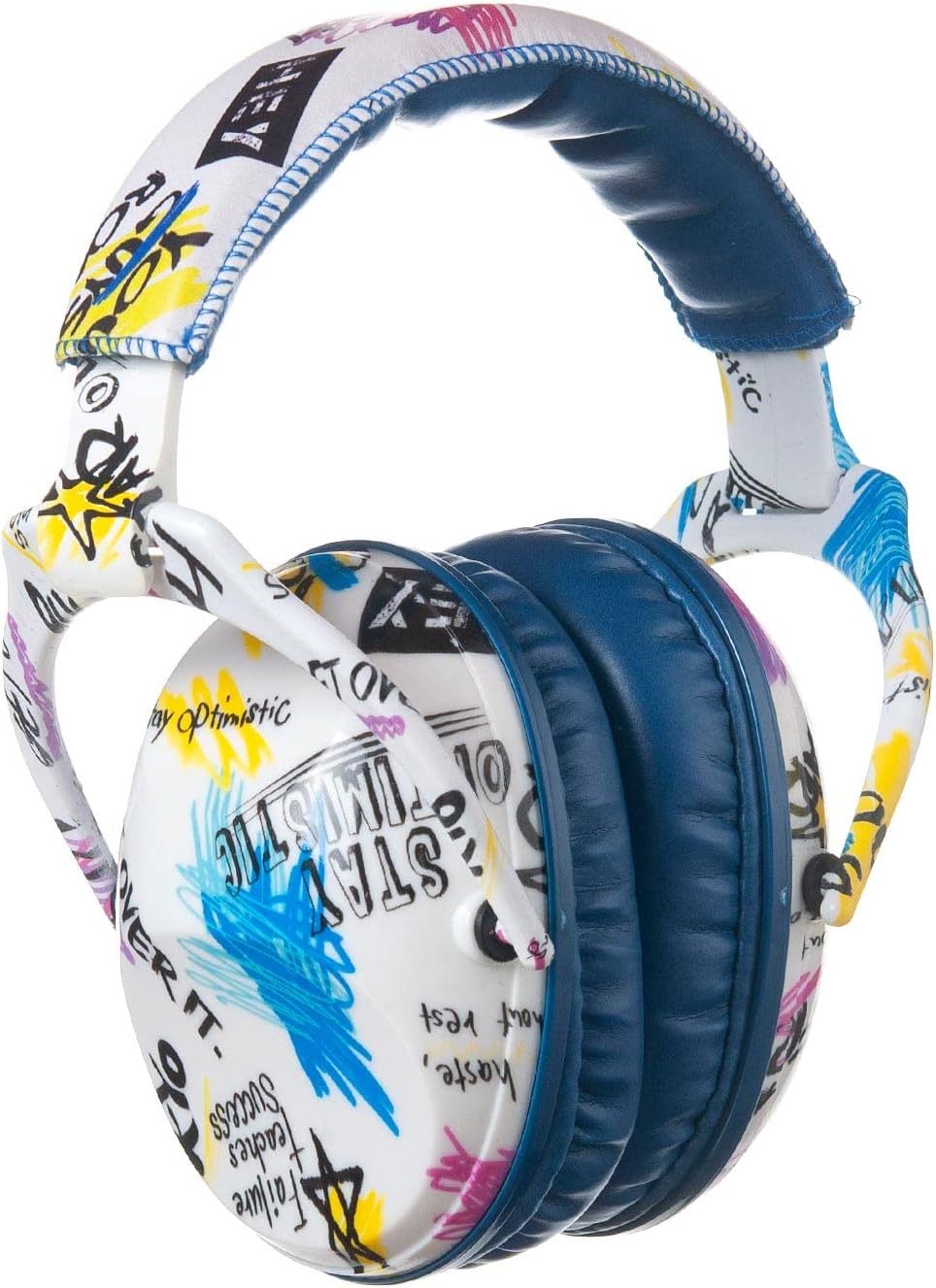Detalle de Kids' Hearing Protection Earmuffs Blue Graffiti