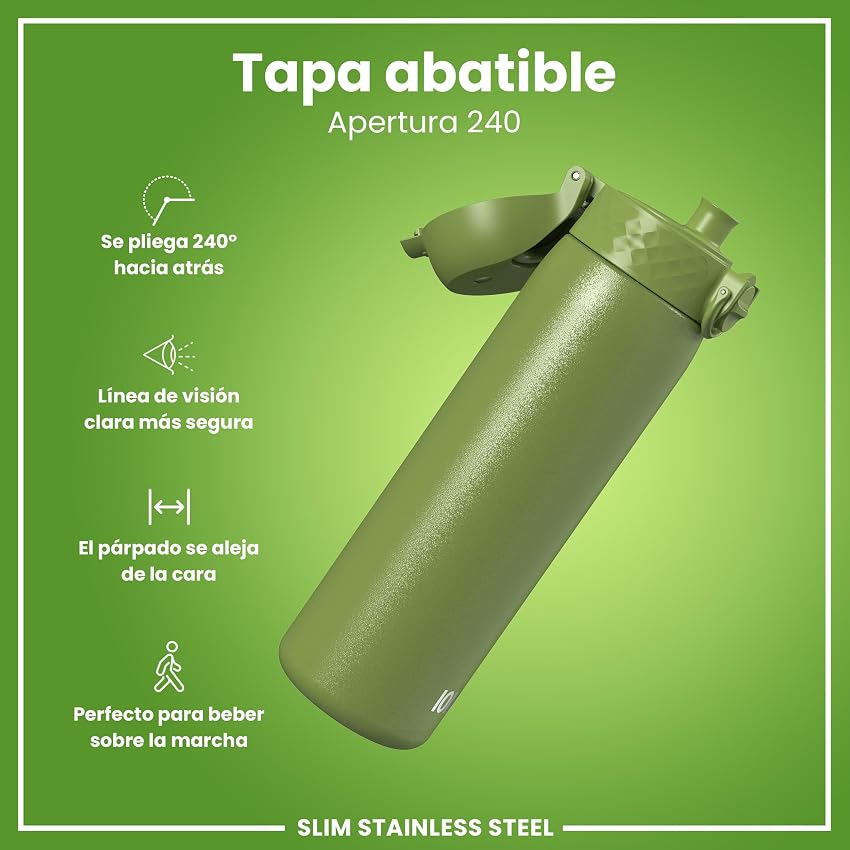 Detalle 2 de ION8 Botella Agua Inox Ligero 600 ml 💧
