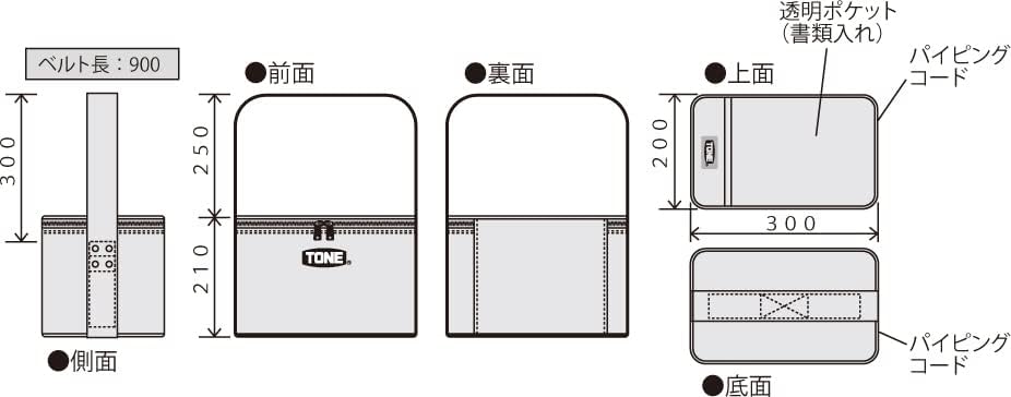 Detalle de トネ(TONE) BGBB1GR ボルトバッグ グリーン、防水生地・最大30kg対応