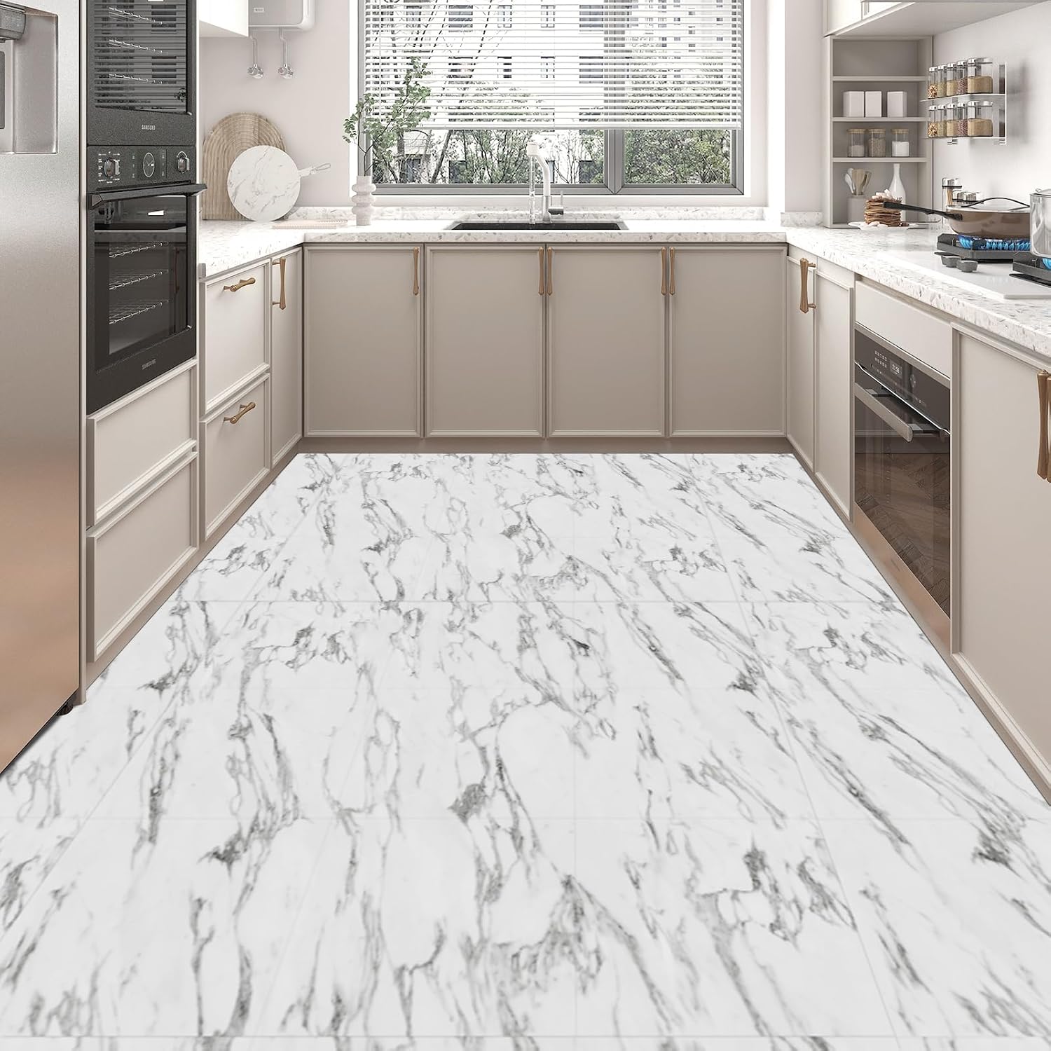 Detalle 2 de Art3d Vinyl Floor Tiles 12 x 12 in