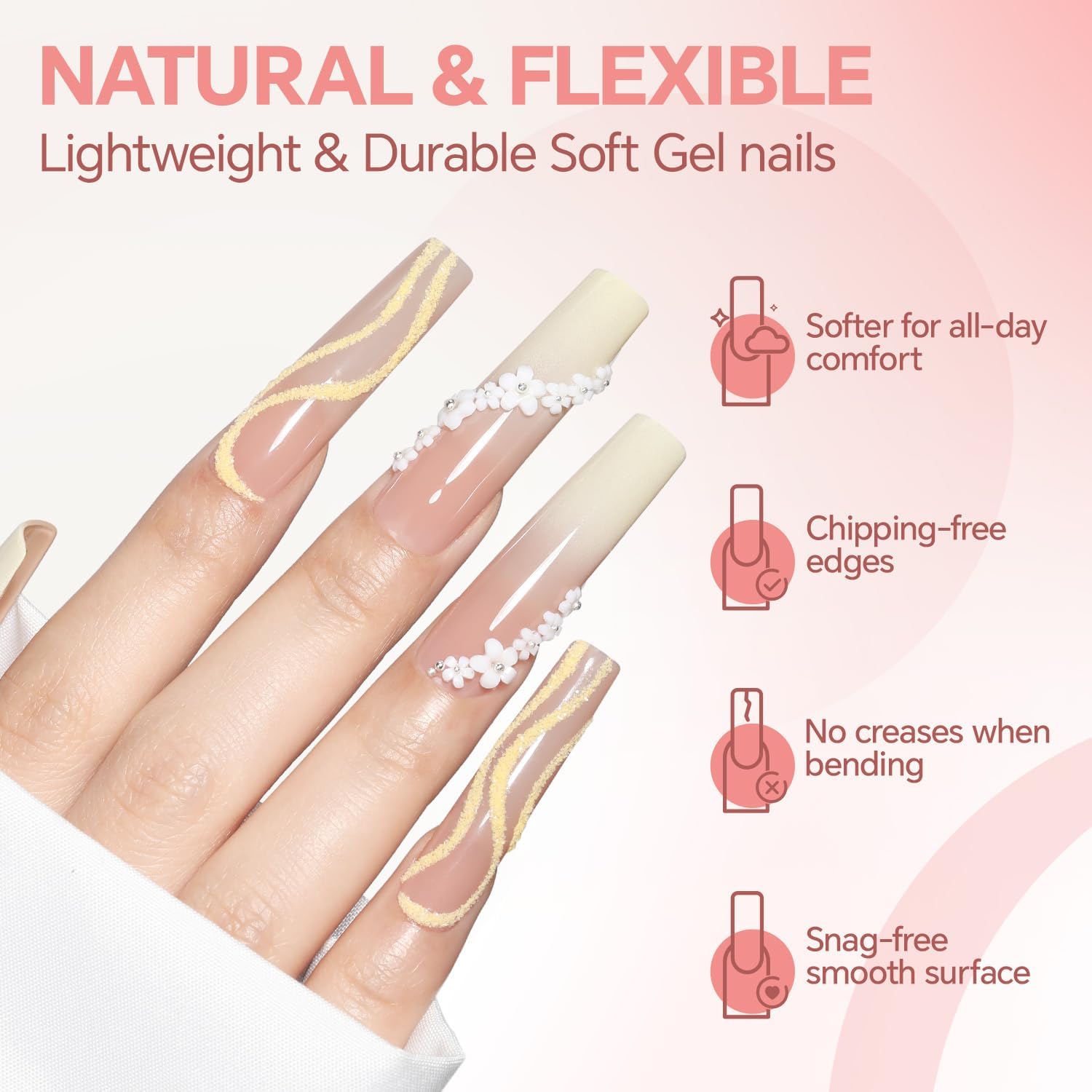 Thumbnail 2 de Extra Long Square Nail Tips, 120 Pieces