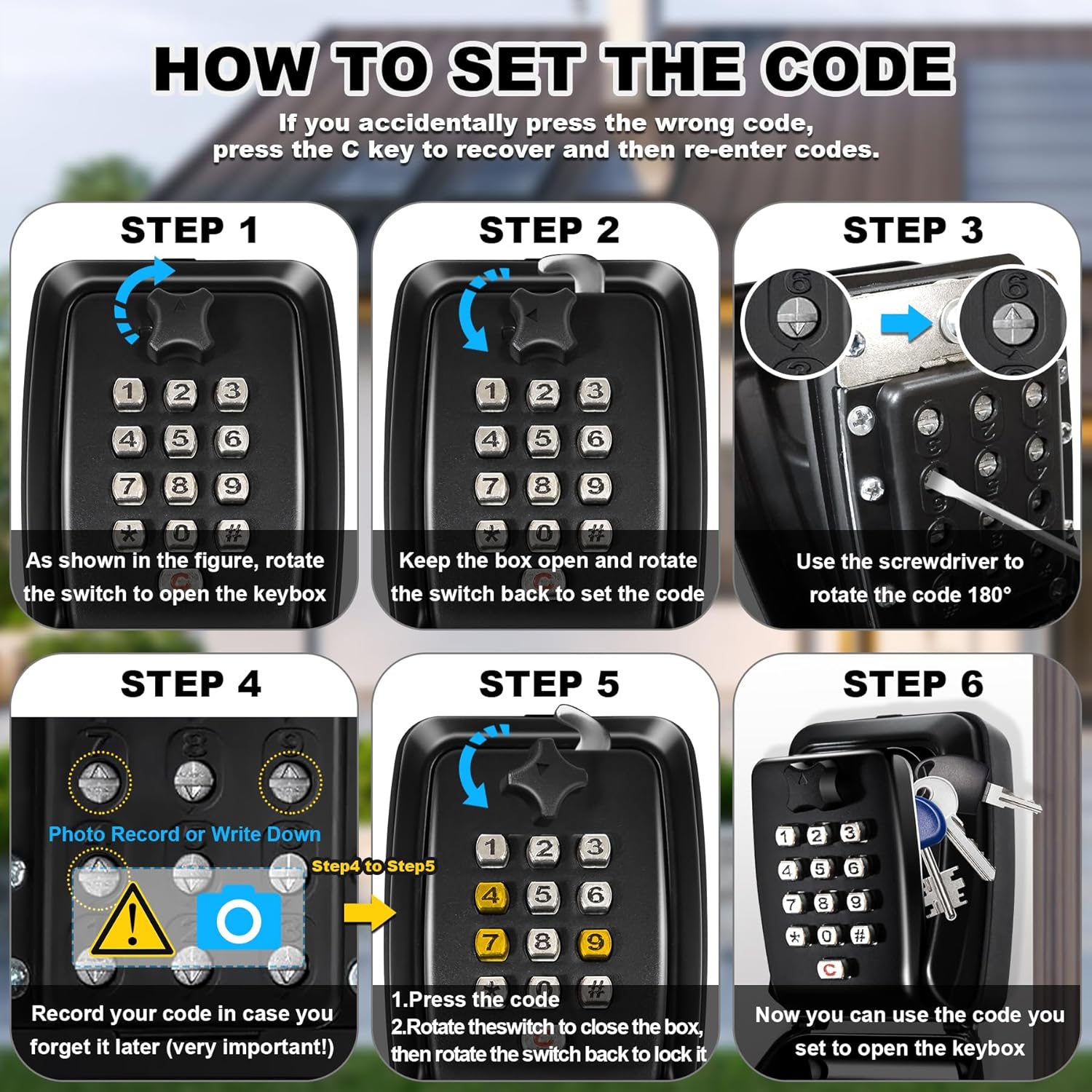 Thumbnail 3 de Laihur Key Safe Wall Mounted 12-digit combination key box 🔐