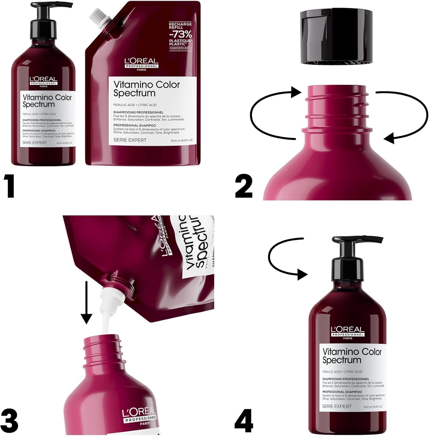 Thumbnail 3 de L’Oréal Professionnel Paris Vitamino Colour Spectrum Sulphate Free Shampoo for Coloured Hair