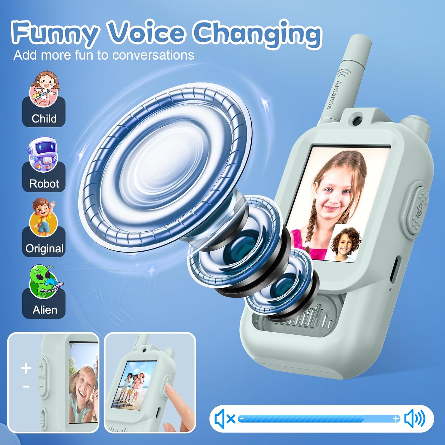 Thumbnail 2 de Hangrui Video Walkie Talkies for Kids (2-Pack) with Long Range & Video