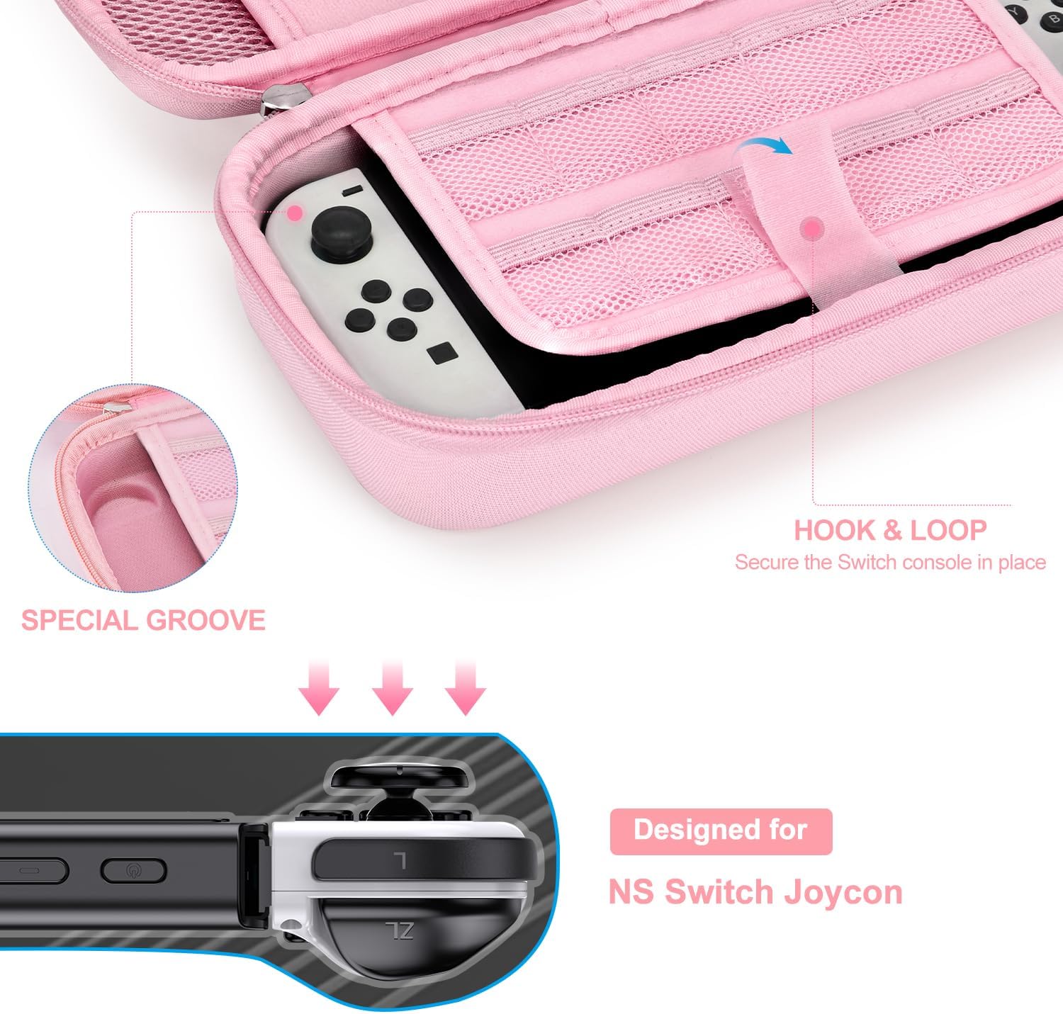 Detalle 2 de innoAura Switch OLED Case 19-in-1 Bundle for Switch OLED (2021)