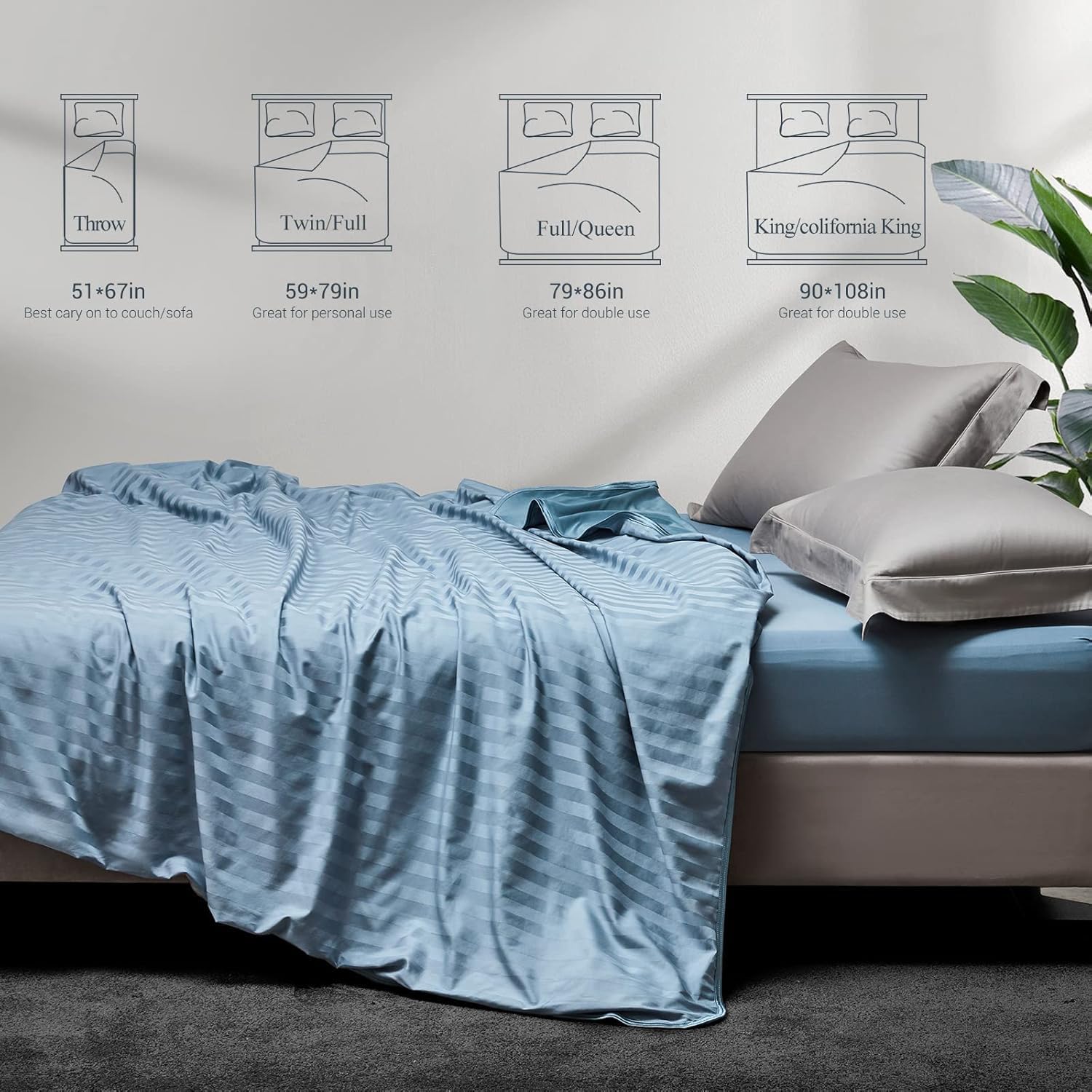 Detalle 2 de Elegear Revolutionary Cooling Blanket Queen (Arc-Chill 3.0) for Hot Sleepers & Night Sweats, Double-Sided Cooling, 79" x 86