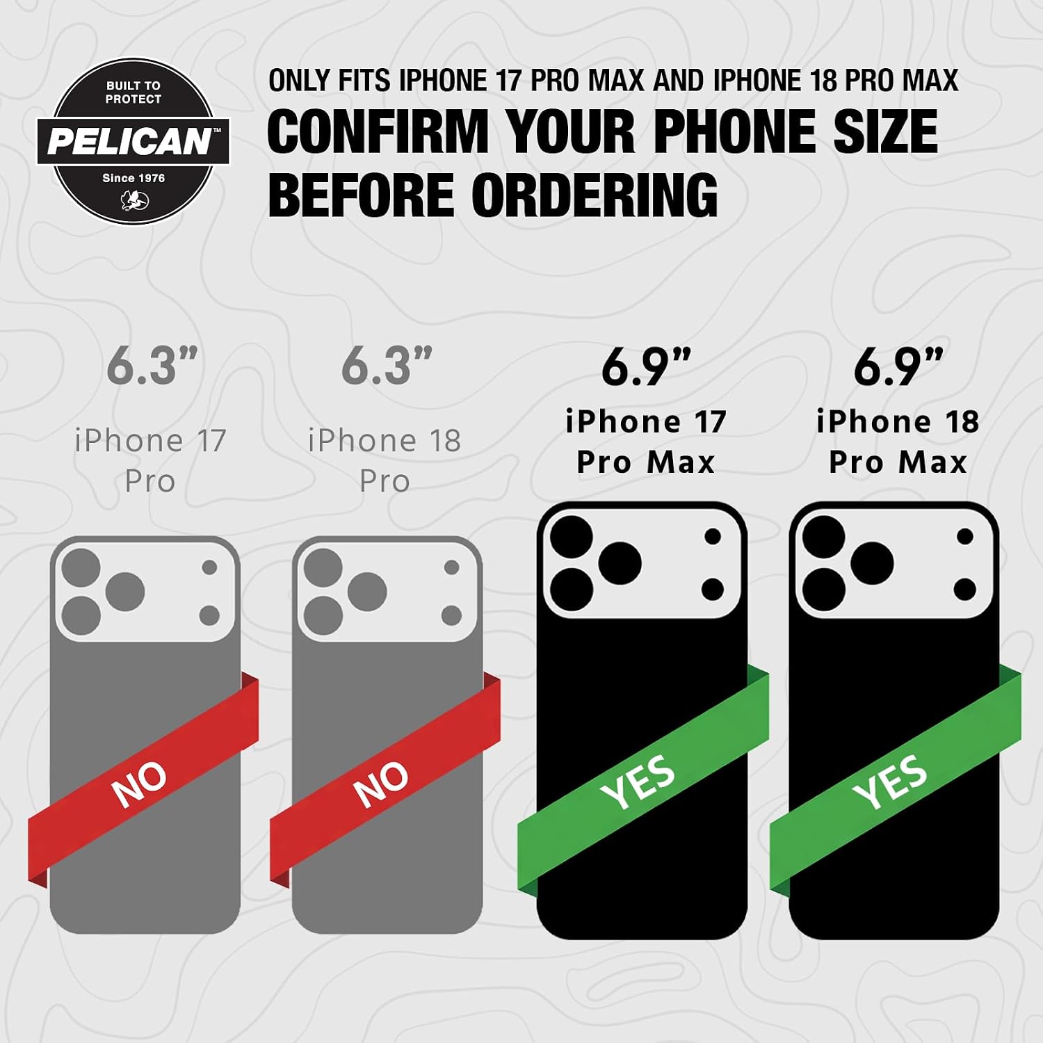Detalle de Pelican Protector iPhone 18 Pro Max用ケース クリア・MagSafe対応・16フィート落下保護