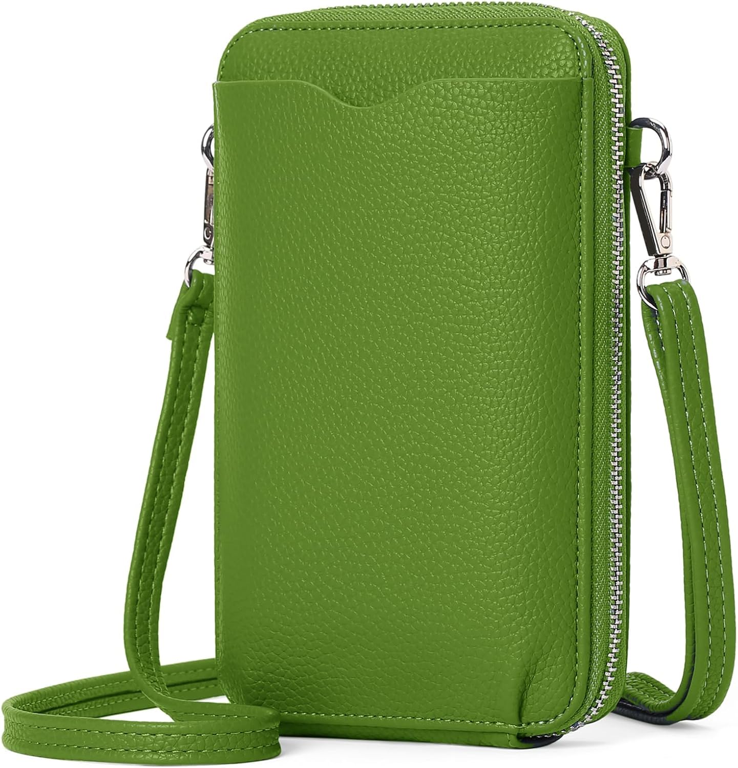 Detalle de FALAN MULE Crossbody Phone Bag for Women – Leather, RFID Blocking, 8 Card Slots