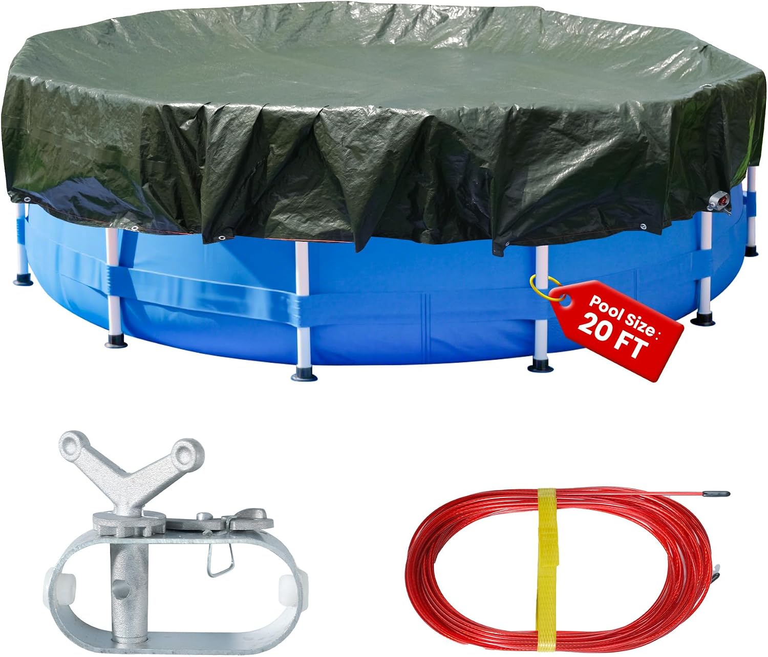 Detalle de COVALL Above-Ground Pool Cover 24 ft