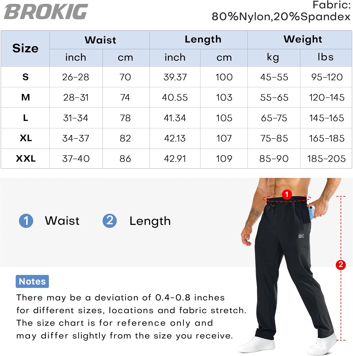 Thumbnail 6 de BROKIG Drylite mens gym joggers with pocket