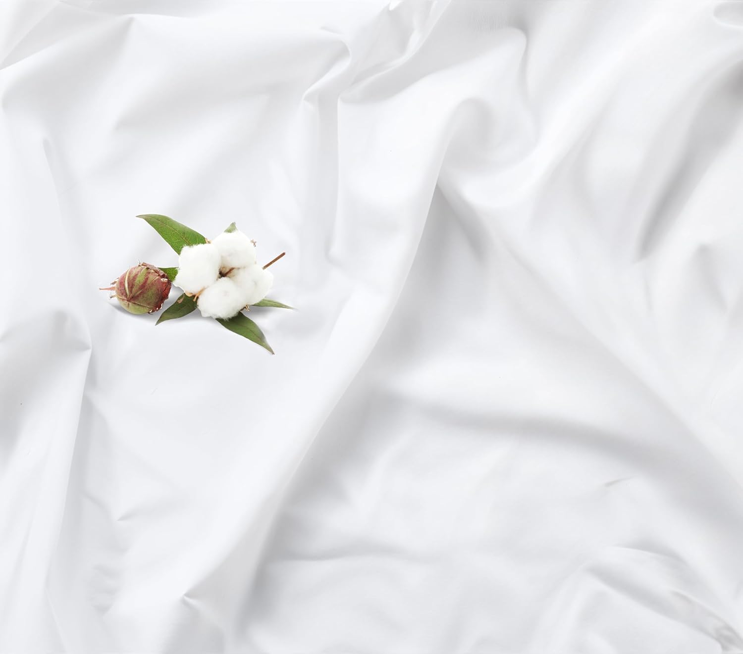 Thumbnail 6 de RUVANTI 100% Organic Cotton Percale Twin XL Sheets (GOTS Certified) — Deep Pocket 15" 3-Piece Set, Bright White