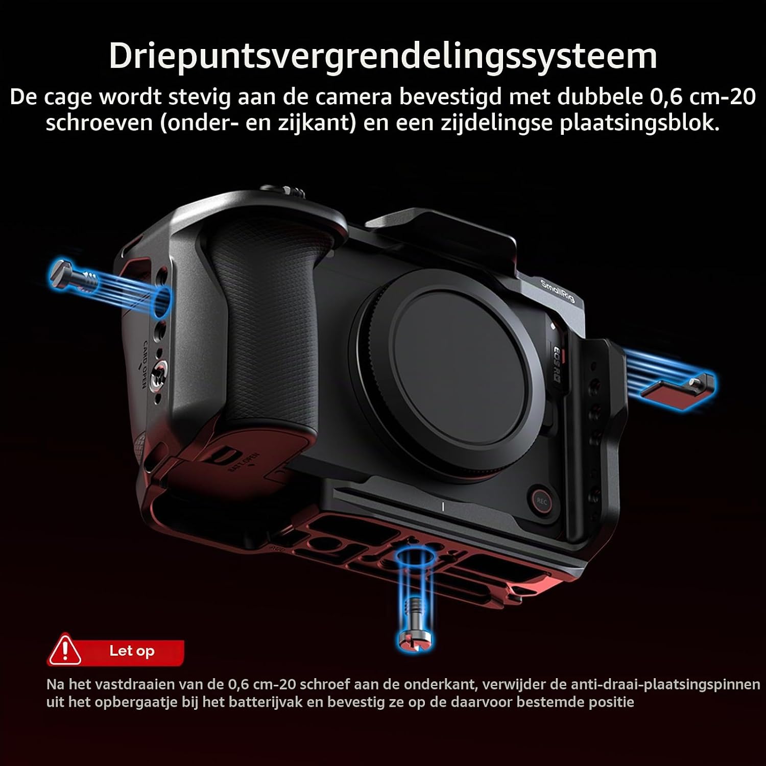 Detalle 2 de SMALLRIG HawkLock 6379 camerakooi voor Canon R6 V met Arca-plaat