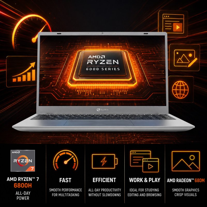 Detalle 2 de Portátil Alurin Flex Advance AMD Ryzen 7 6800H, 16 GB/512 GB, 15.6" Windows 11 Home