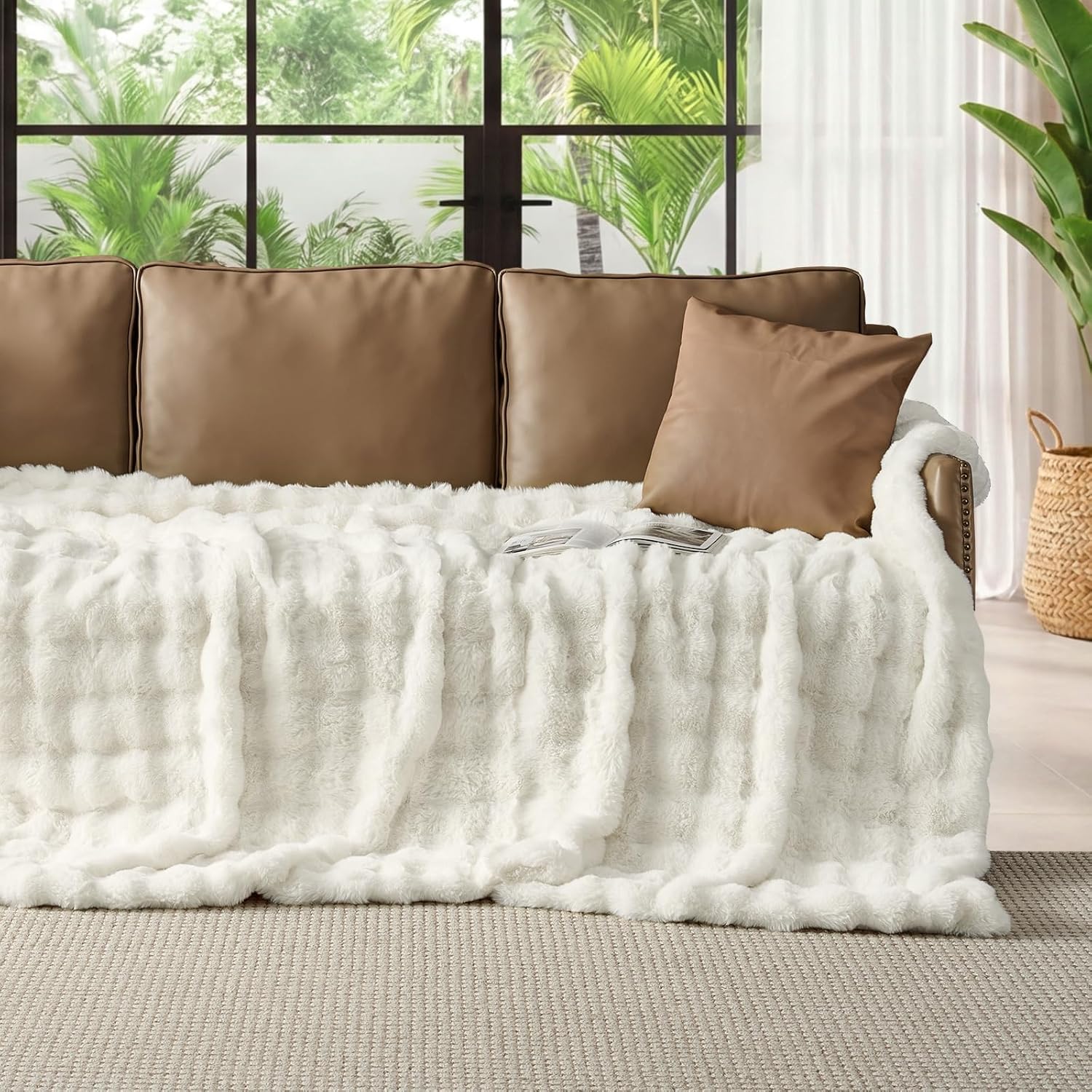 Thumbnail 1 de Lotus Karen Faux Fur Blanket Twin 60x80