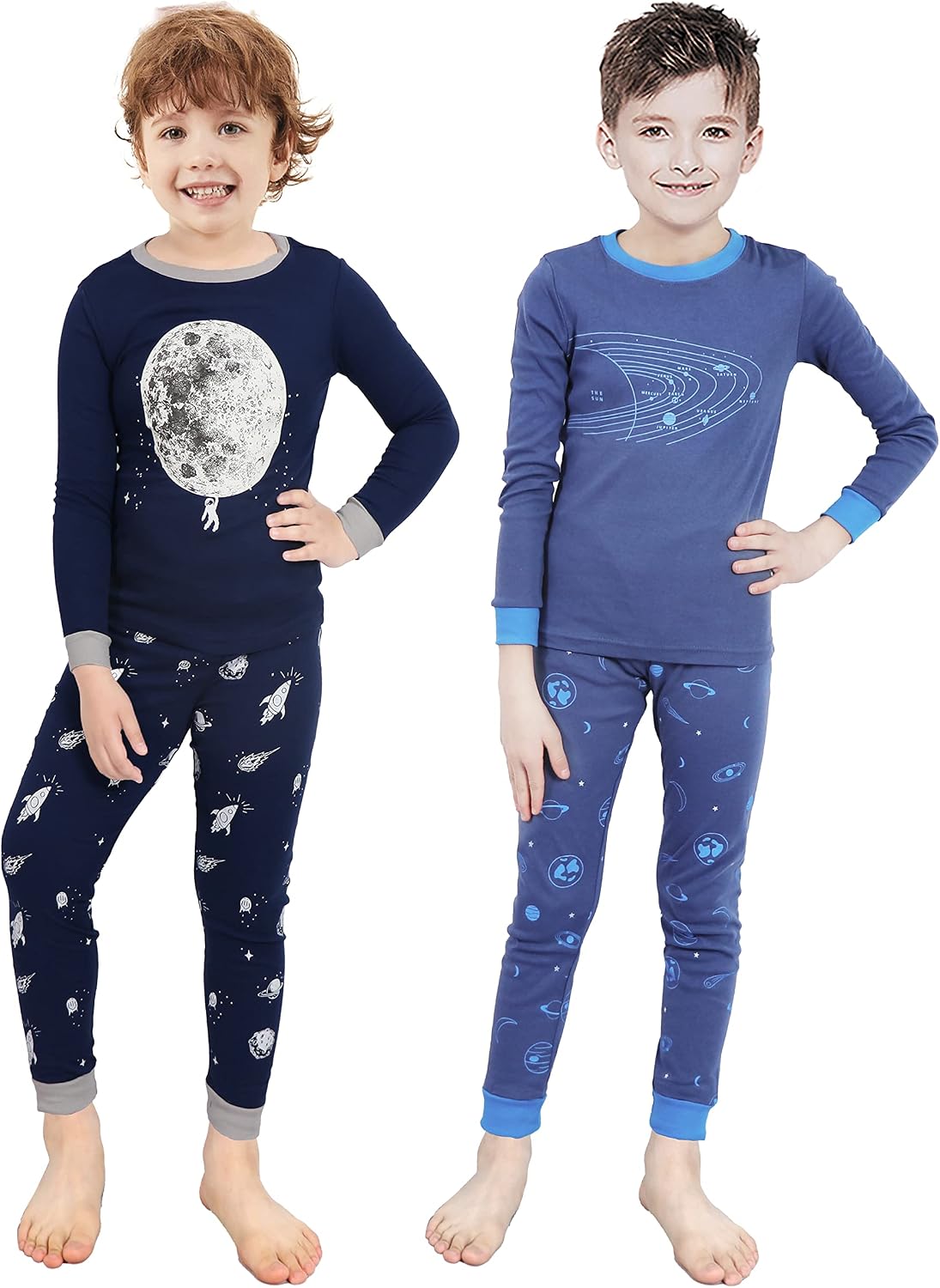 Detalle 2 de KikizYe 2022SD-WSJ Kids Pajama Set, 100% Cotton Tee and Matching Pants