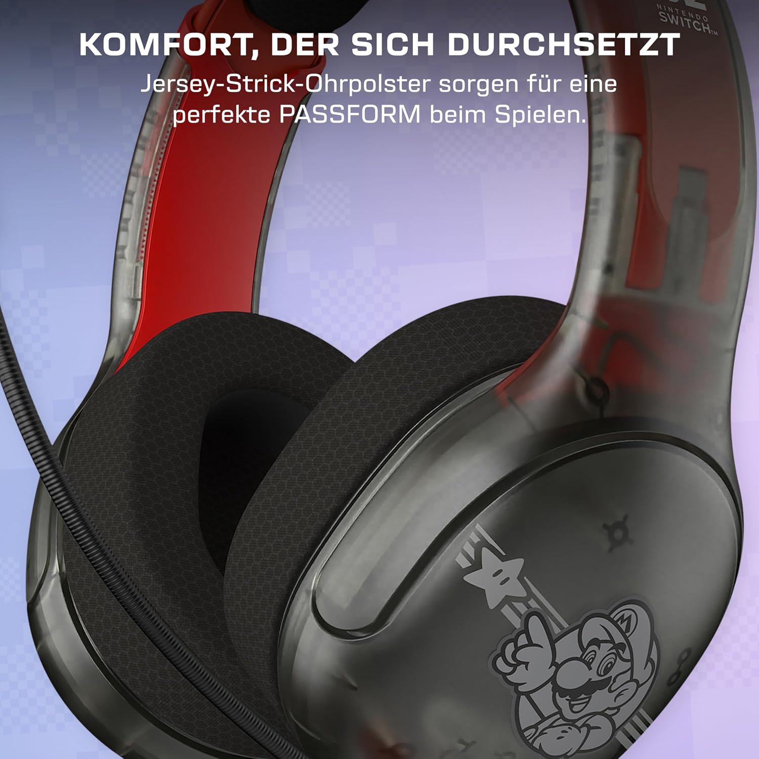 Detalle de Airlite Fit Kabelgebundenes Gaming-Headset – Offiziell lizenziert für Nintendo Switch, leicht und robust
