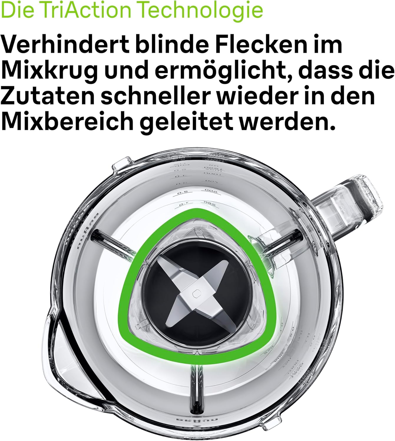 Detalle de Braun PowerBlend 1 JB1050WH – Standmixer mit 1,5 l Glasaufsatz und Ice-Crush