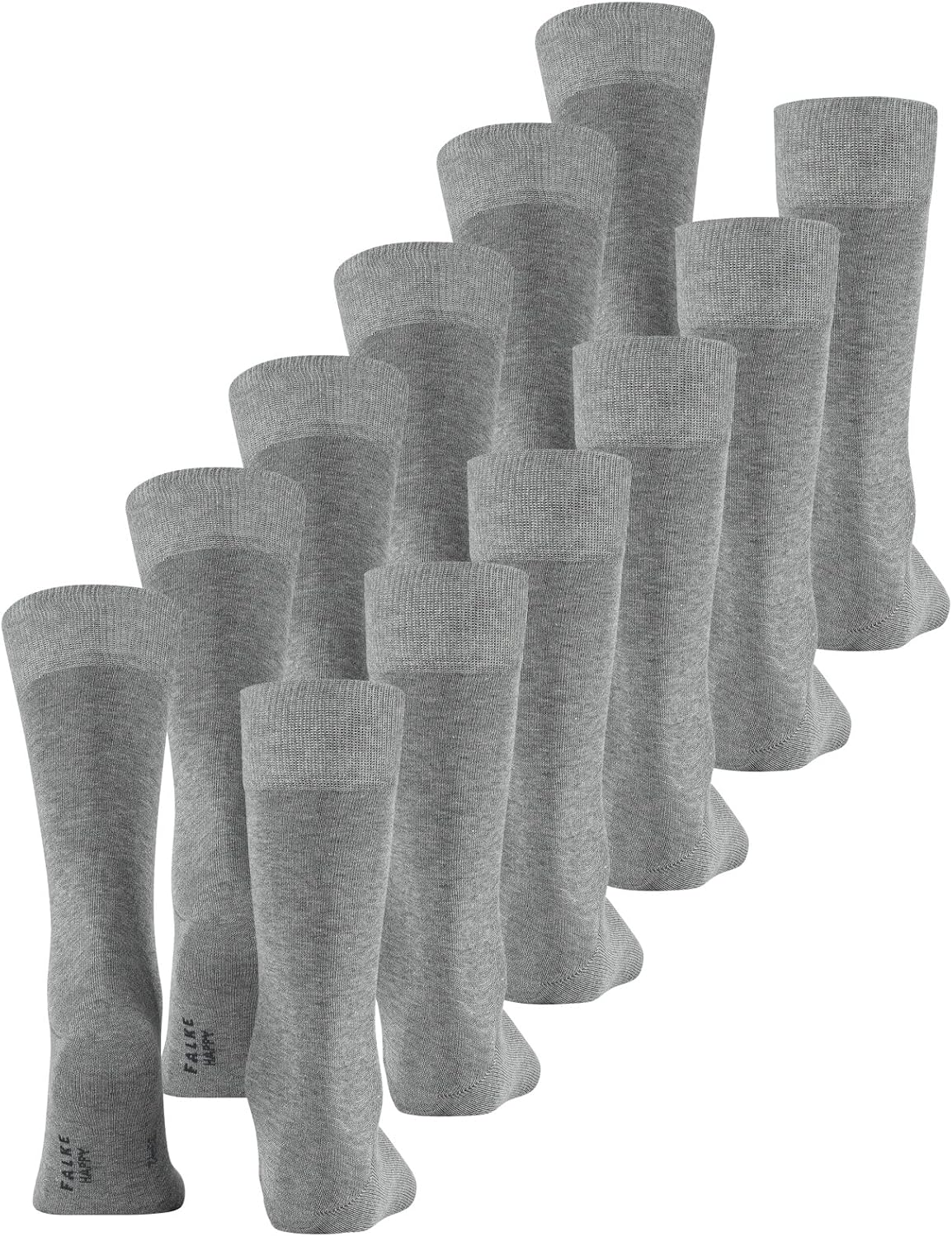 Detalle 2 de FALKE Happy Herrensocken aus Baumwolle, 6 Paar, atmungsaktiv und verstärkt
