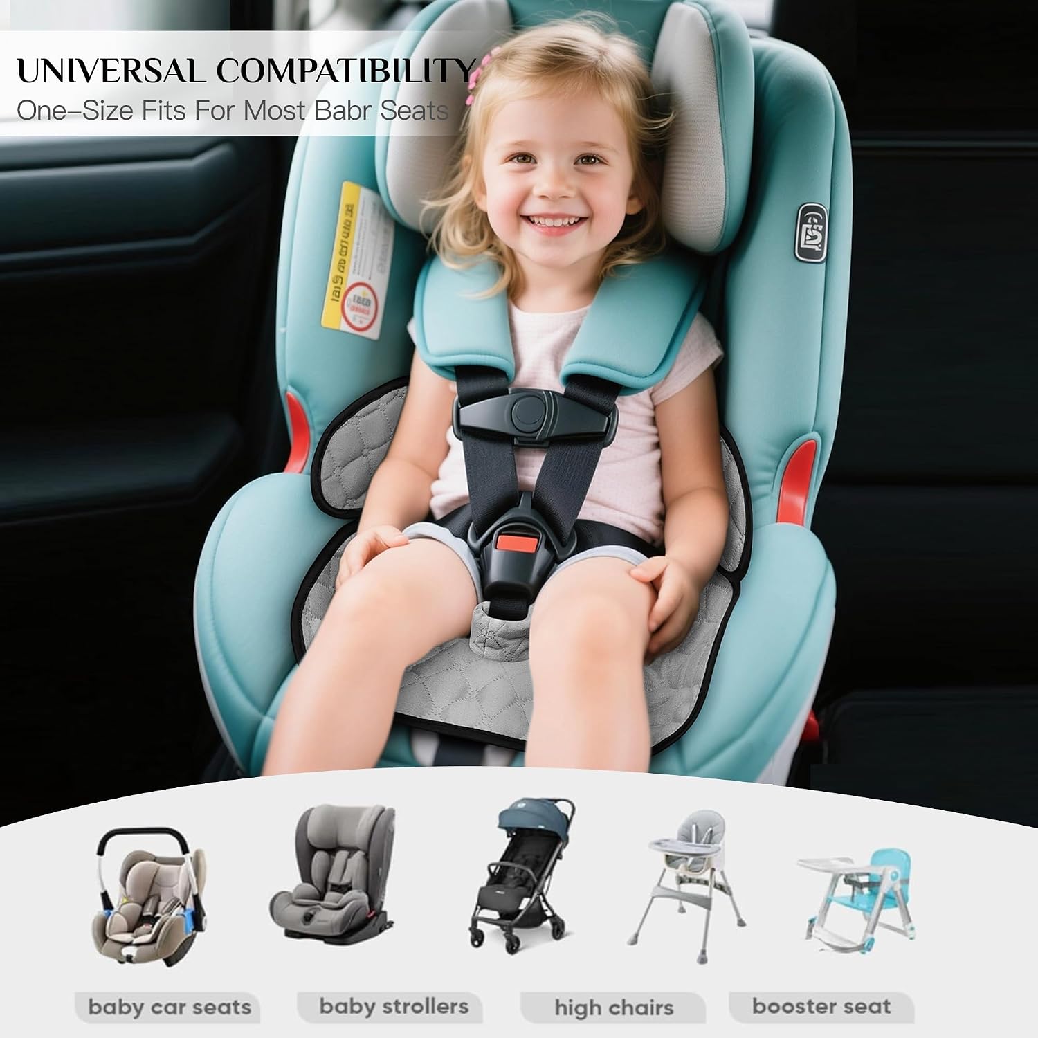 Detalle 2 de MOMSYLA 2-Pack Waterproof Potty Training Car Seat Protectors, Polyester