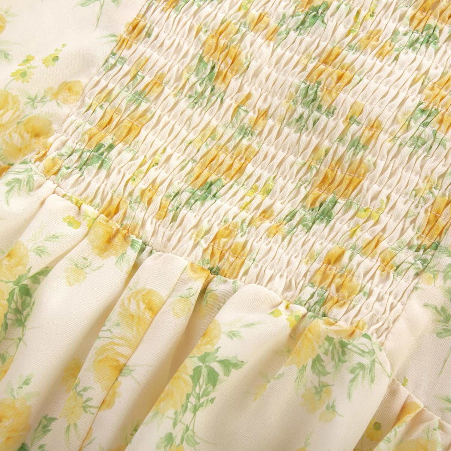Detalle de SCARLET DARKNESS Robe d’été décontractée à bretelles spaghetti, motif floral, style plage