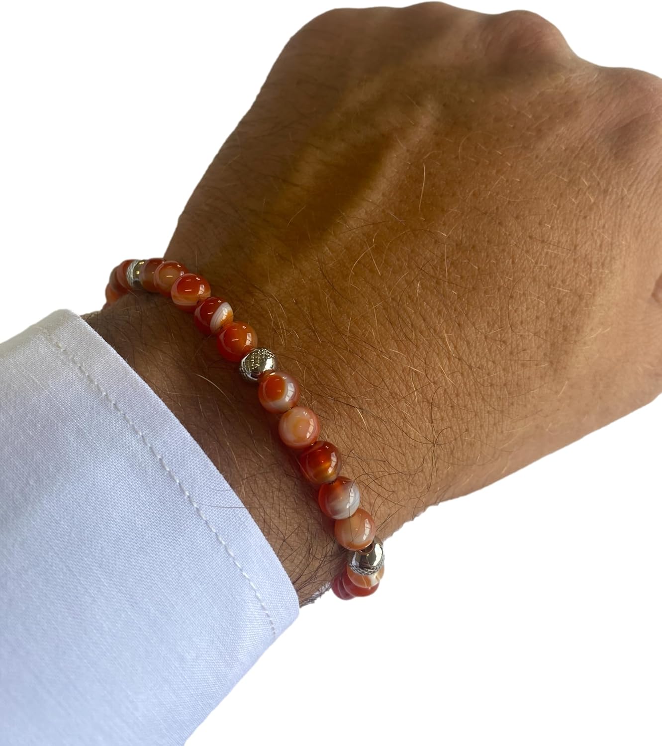 Thumbnail 2 de 10:10 Bracciale Energetico Agata Rossa 6 mm