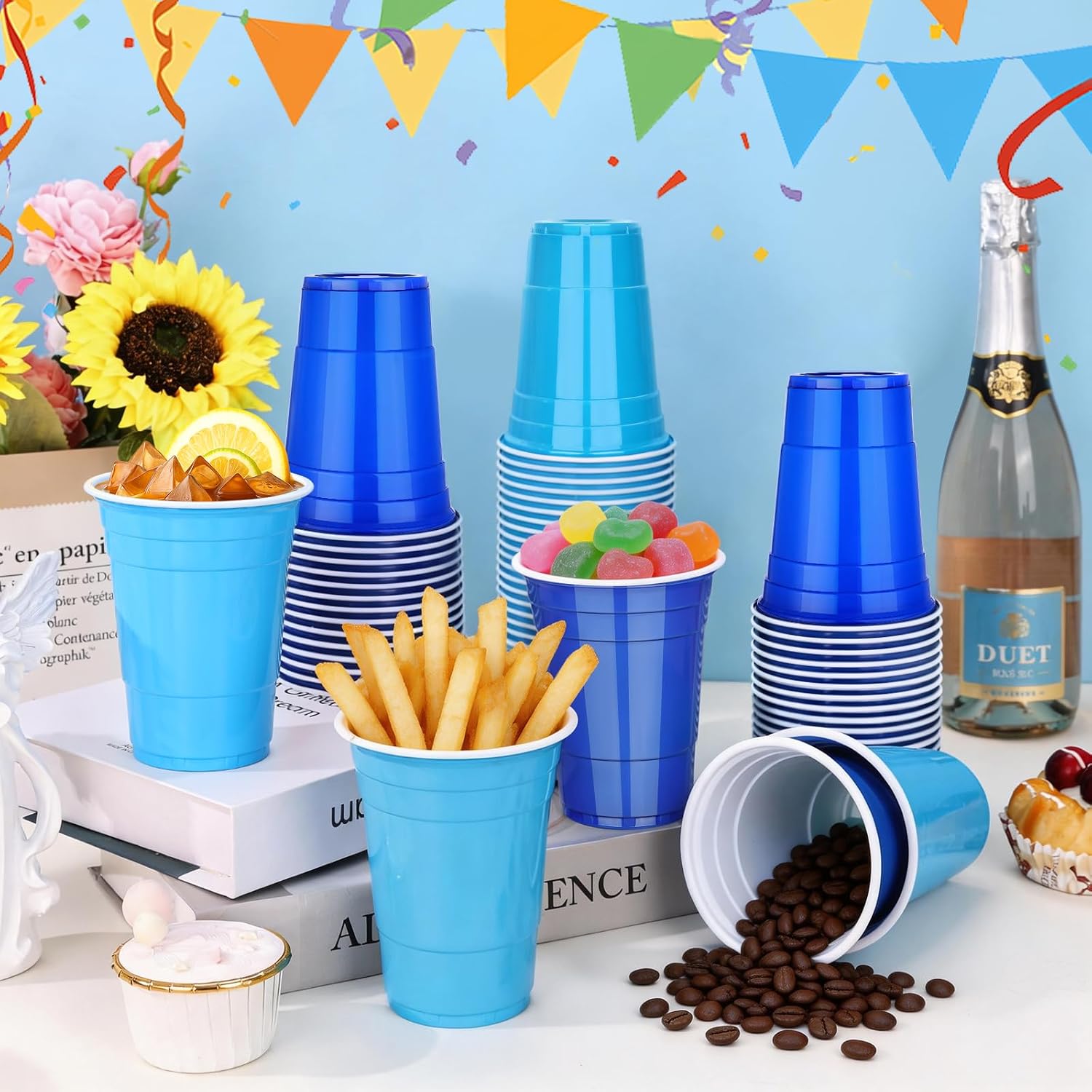 Detalle de KesaPlan Disposable Plastic Cups, 16 oz