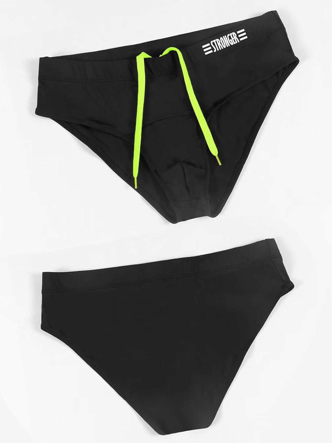 Thumbnail 4 de Men's Swim Briefs Drawstring Low Waist Triangle Swim Trunks – Solid Colour