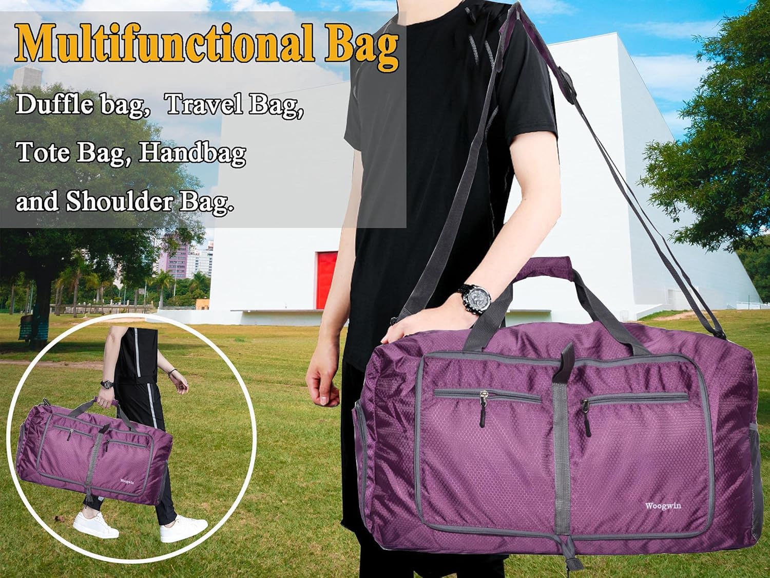 Thumbnail 6 de Woogwin Travel Duffel Bag Large foldable waterproof duffel