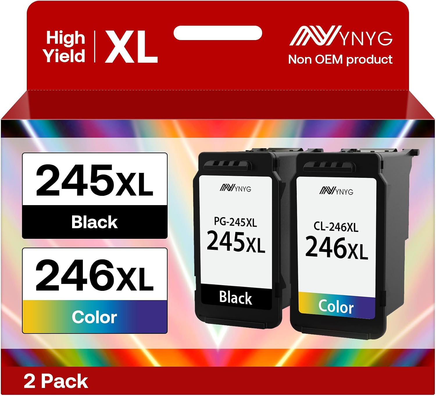 Detalle de NYNYG 245/246 245XL 246XL Remanufactured Ink Cartridge Combo Pack