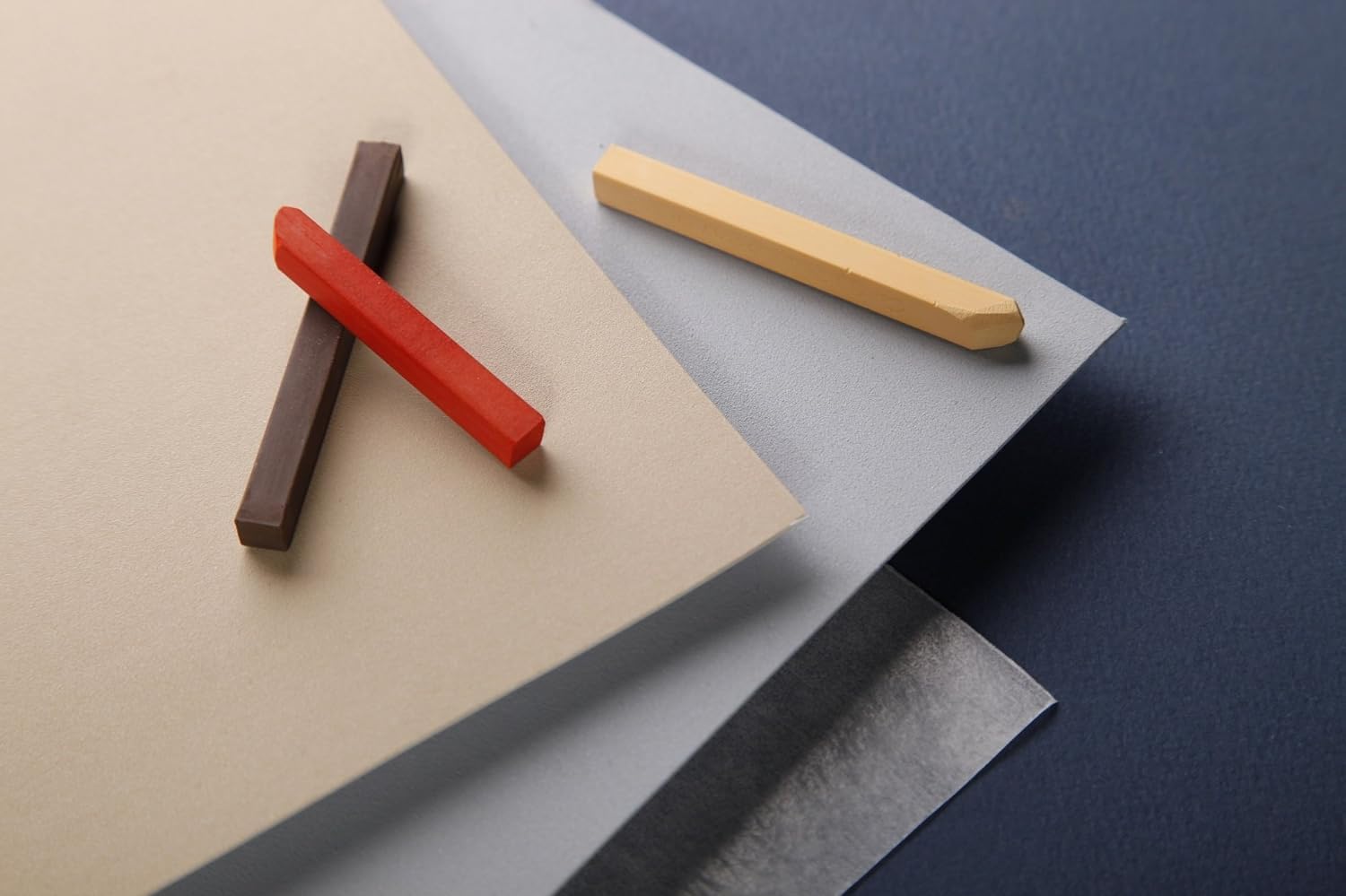 Detalle de Clairefontaine 696019C Paquet Papier Pastelmat – 5 Feuilles A3 360g Gris Foncé