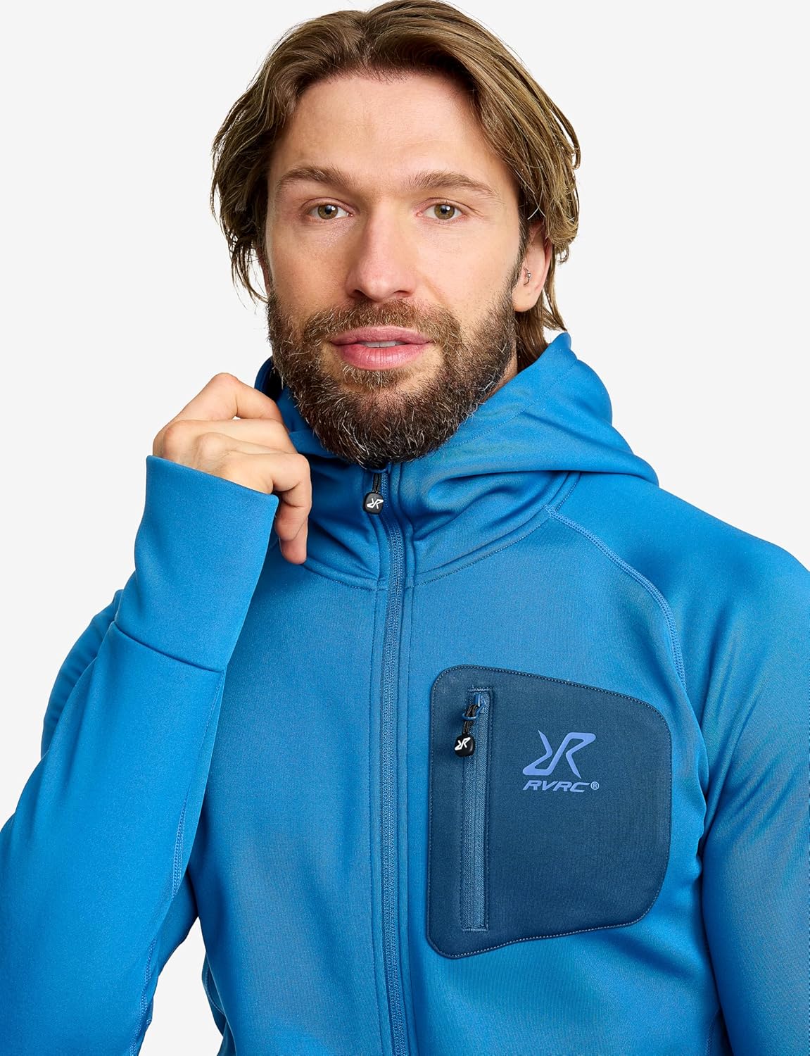 Thumbnail 1 de RevolutionRace Evolution Stretch Fleece Hoodie zippé homme : sweat à capuche technique pour la randonnée