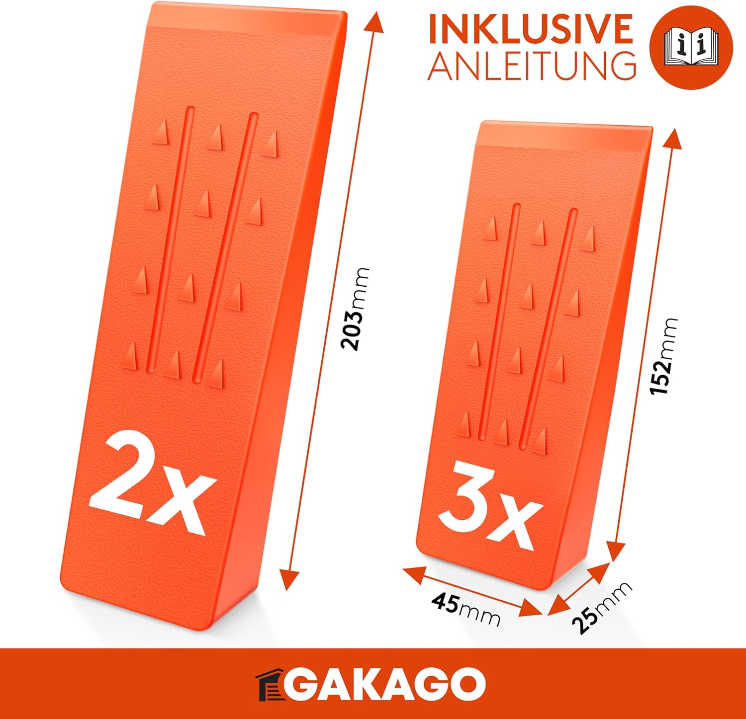 Thumbnail 3 de Gakago Fällkeil Set 5er Pack für sichere Spaltung