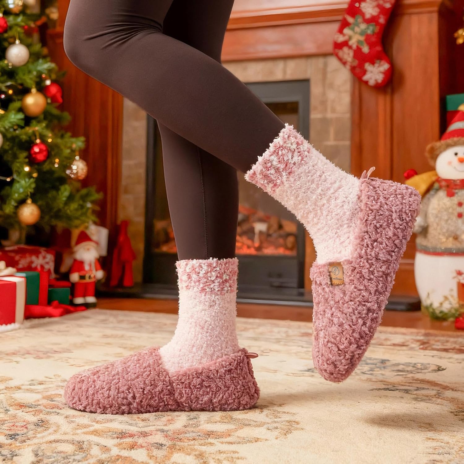 Detalle 2 de EverFoams Winter Hausschuhe Damen mit Memory Foam