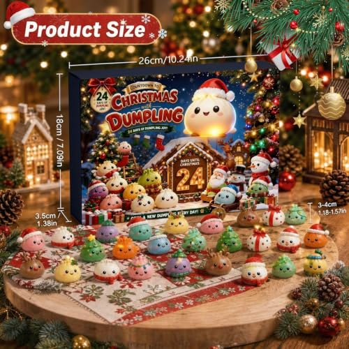 Thumbnail 6 de Squishy Adventskalender 2026 von GONGXIFC – Dumpling Squishy Weihnachtskalender B